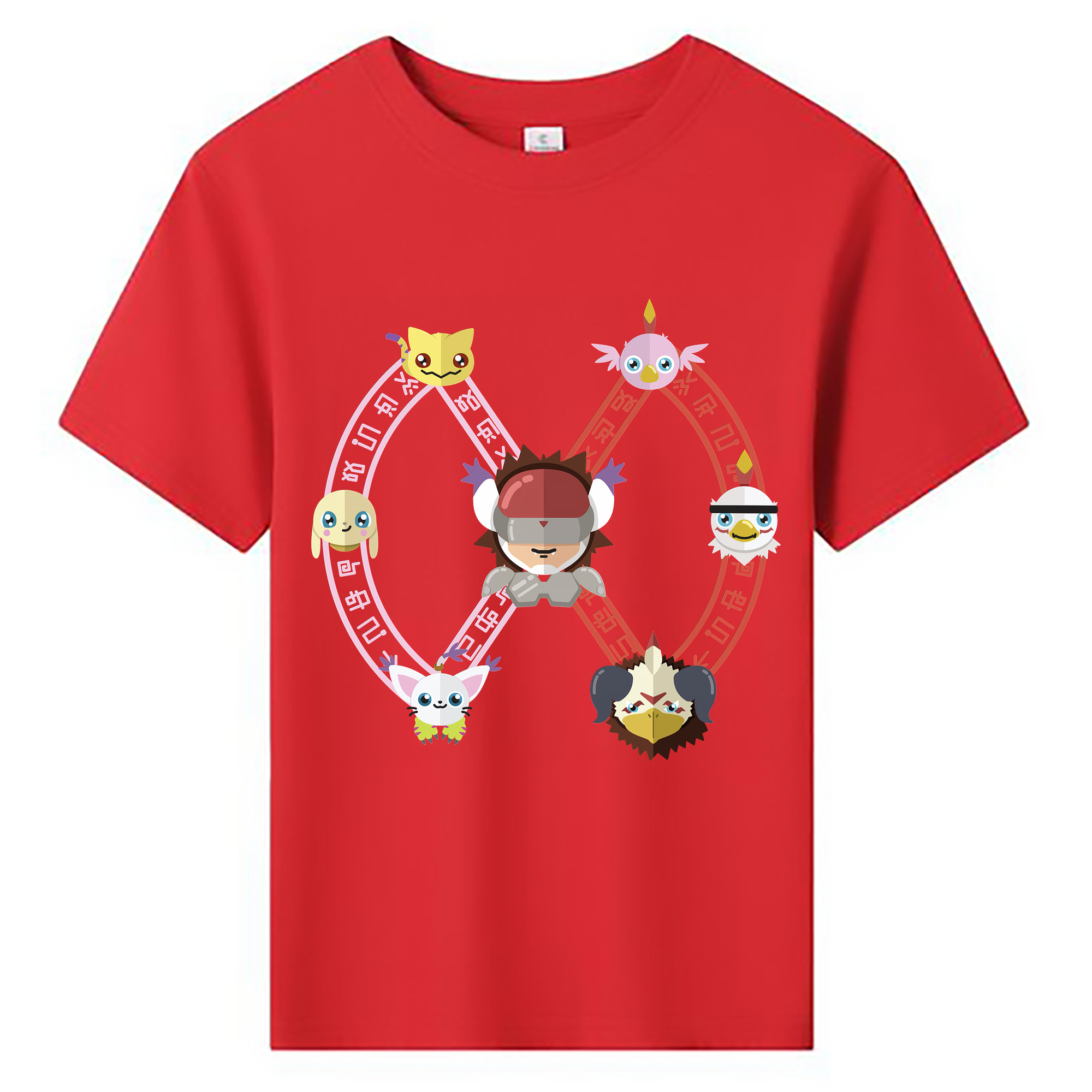 （画像用） Digimon デジタルモンスター/デジモン 綿100％キッズTシャツ（フロントプリント）