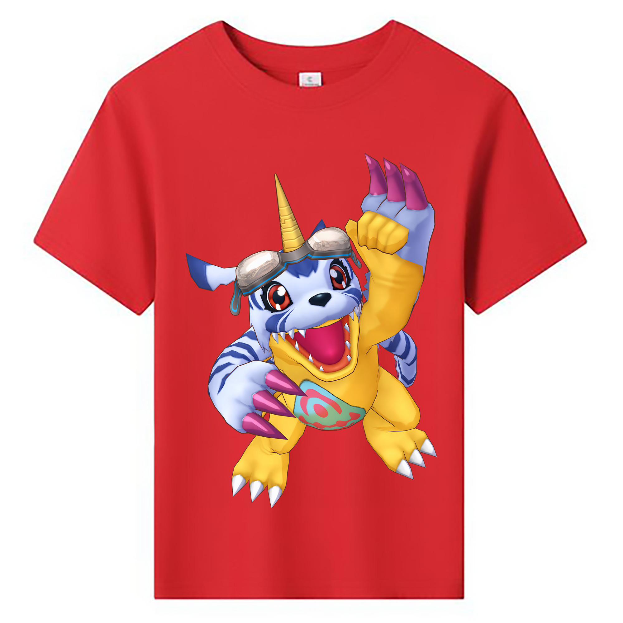 （画像用） Digimon デジタルモンスター/デジモン 綿100％キッズTシャツ（フロントプリント）