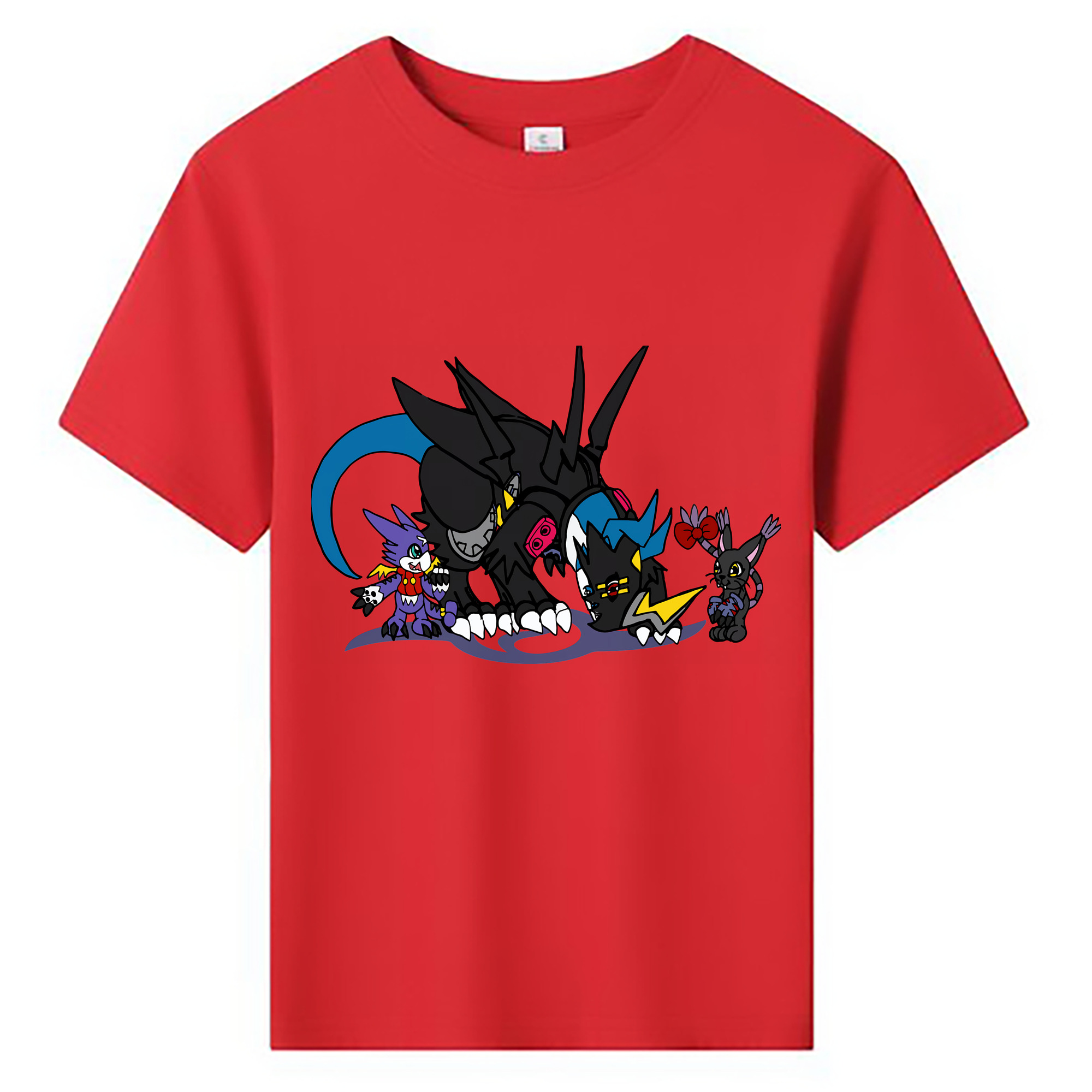 （画像用） Digimon デジタルモンスター/デジモン 綿100％キッズTシャツ（フロントプリント）