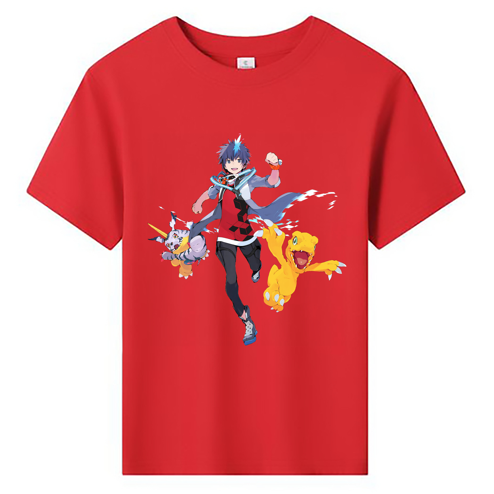 （画像用） Digimon デジタルモンスター/デジモン 綿100％キッズTシャツ（フロントプリント）