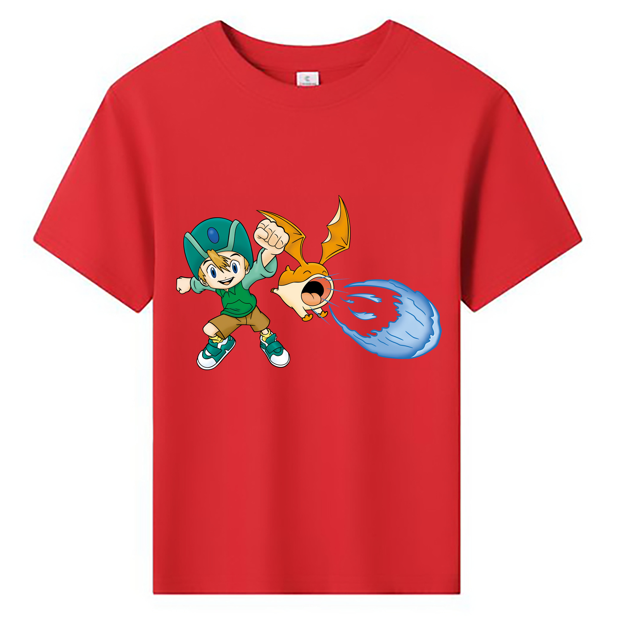 （画像用） Digimon デジタルモンスター/デジモン 綿100％キッズTシャツ（フロントプリント）