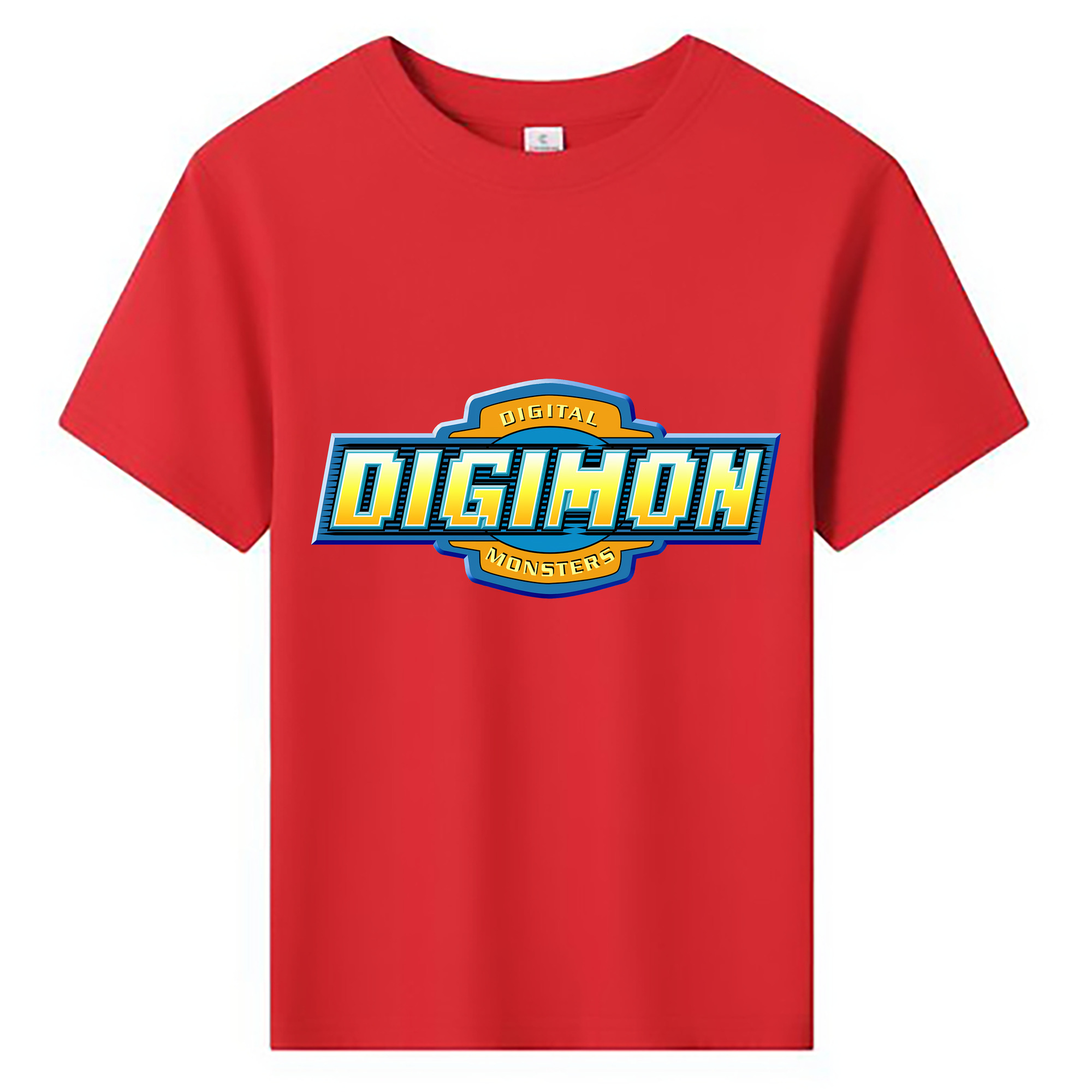 （画像用） Digimon デジタルモンスター/デジモン 綿100％キッズTシャツ（フロントプリント）