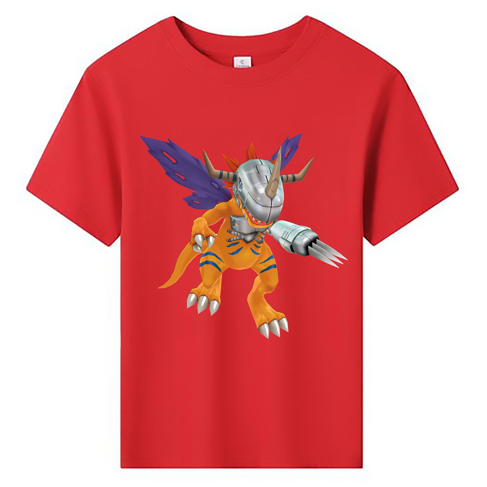 （画像用） Digimon デジタルモンスター/デジモン 綿100％キッズTシャツ（フロントプリント）