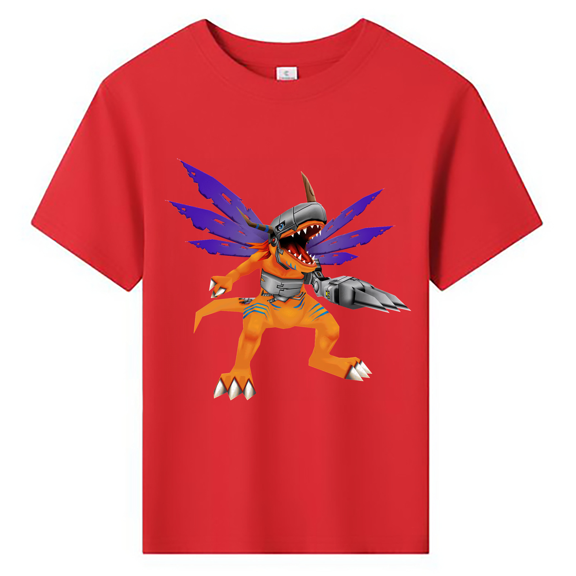 （画像用） Digimon デジタルモンスター/デジモン 綿100％キッズTシャツ（フロントプリント）