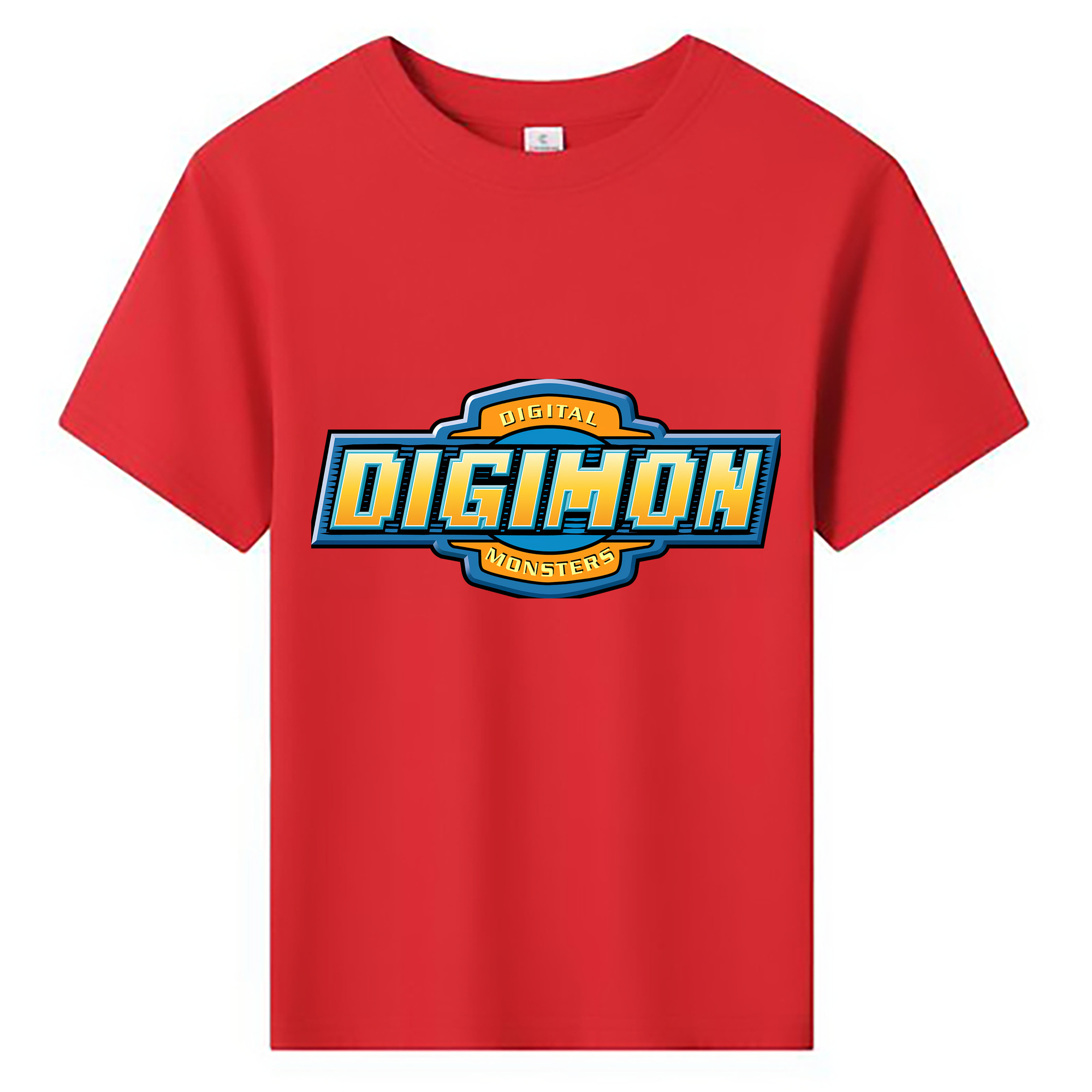 （画像用） Digimon デジタルモンスター/デジモン 綿100％キッズTシャツ（フロントプリント）