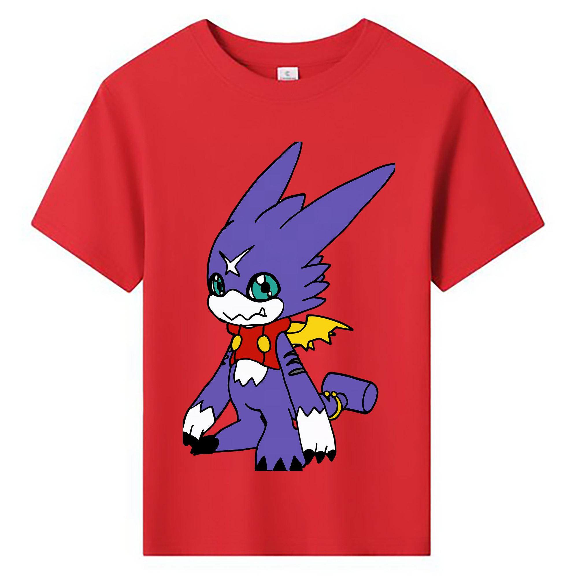 （画像用） Digimon デジタルモンスター/デジモン 綿100％キッズTシャツ（フロントプリント）