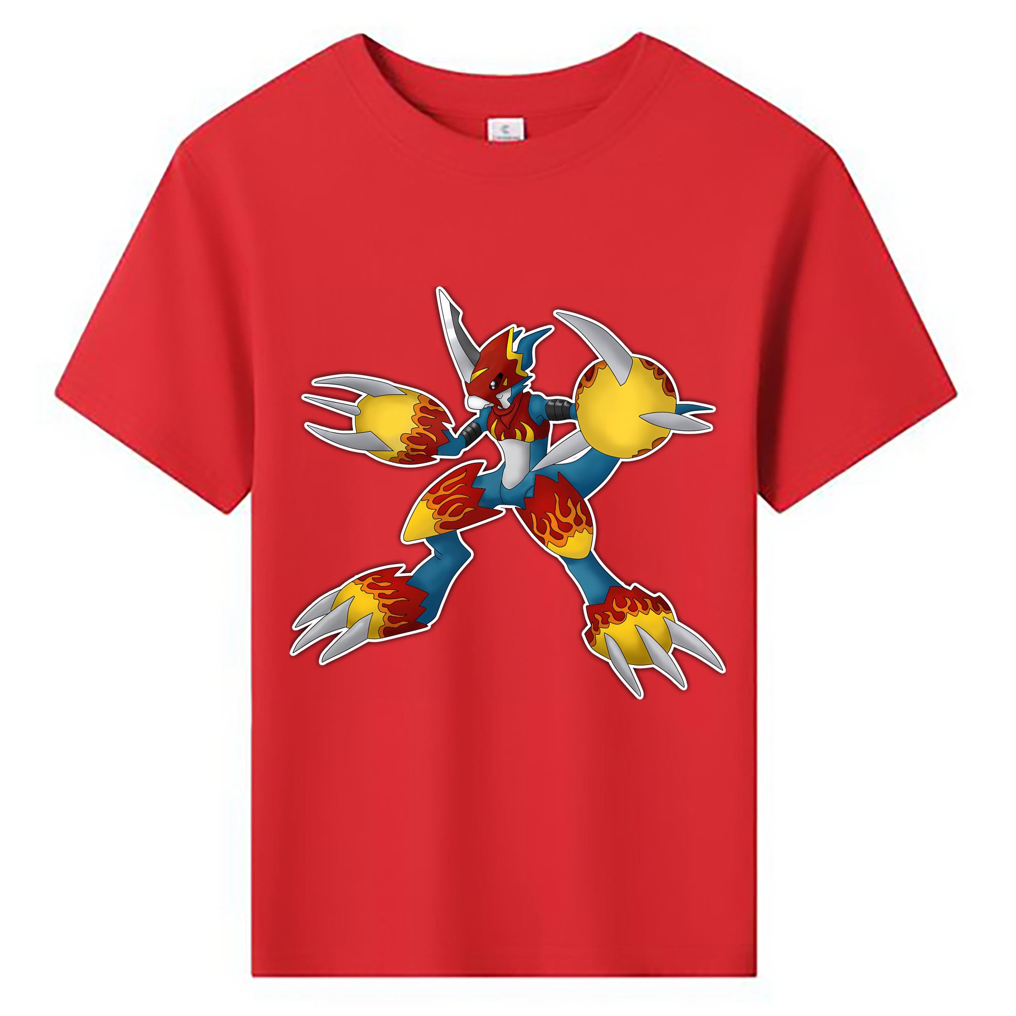 （画像用） Digimon デジタルモンスター/デジモン 綿100％キッズTシャツ（フロントプリント）