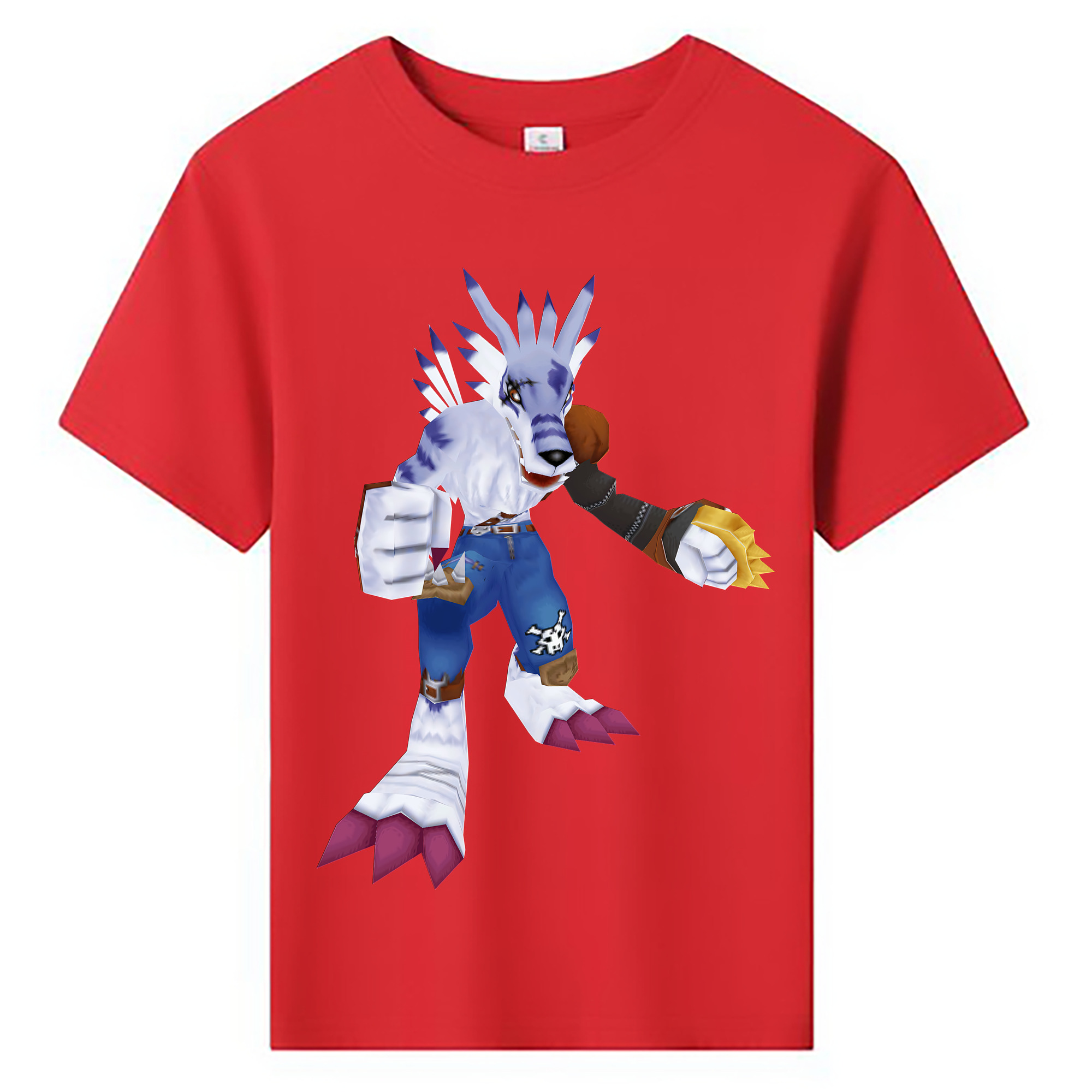 （画像用） Digimon デジタルモンスター/デジモン 綿100％キッズTシャツ（フロントプリント）