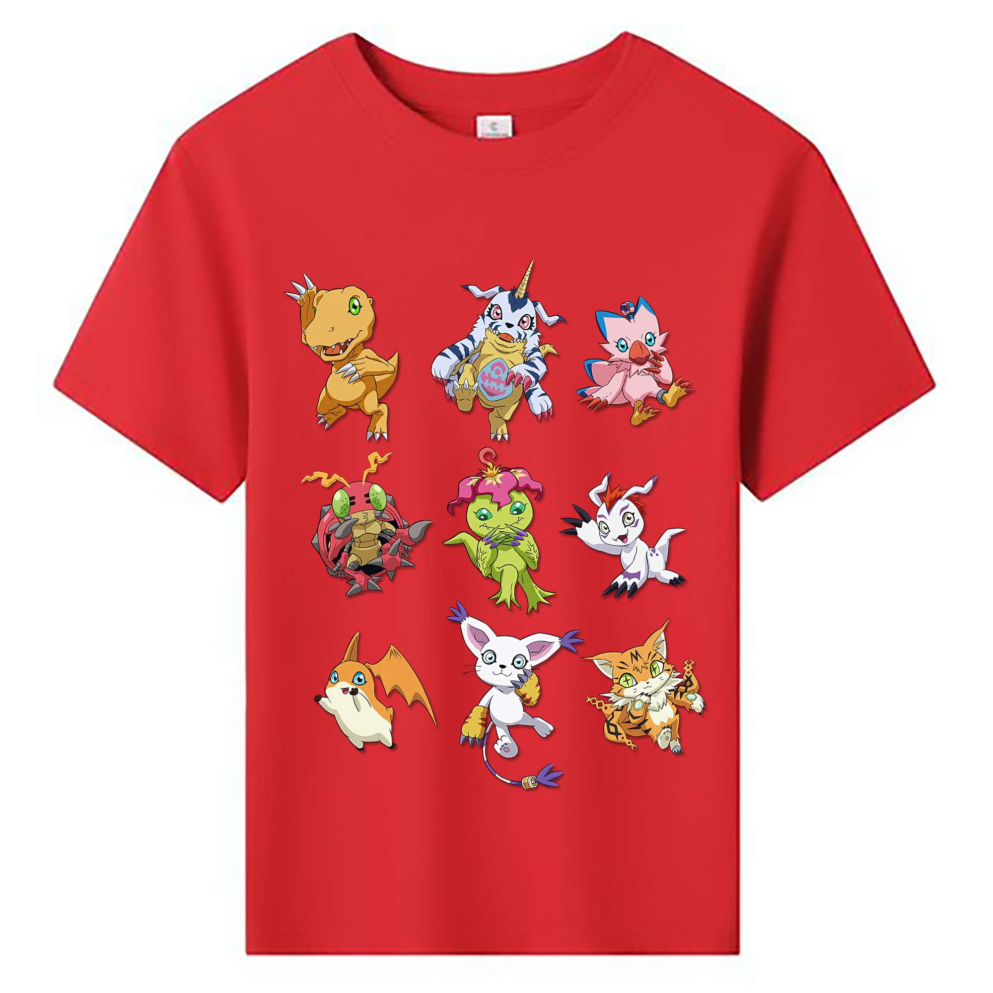 （画像用） Digimon デジタルモンスター/デジモン 綿100％キッズTシャツ（フロントプリント）