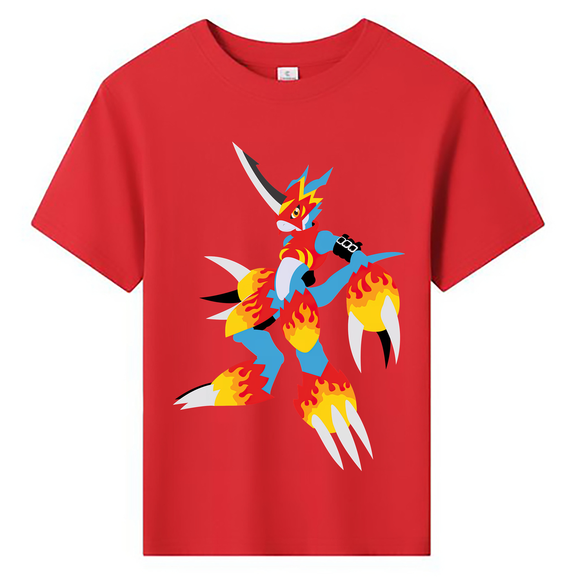 （画像用） Digimon デジタルモンスター/デジモン 綿100％キッズTシャツ（フロントプリント）