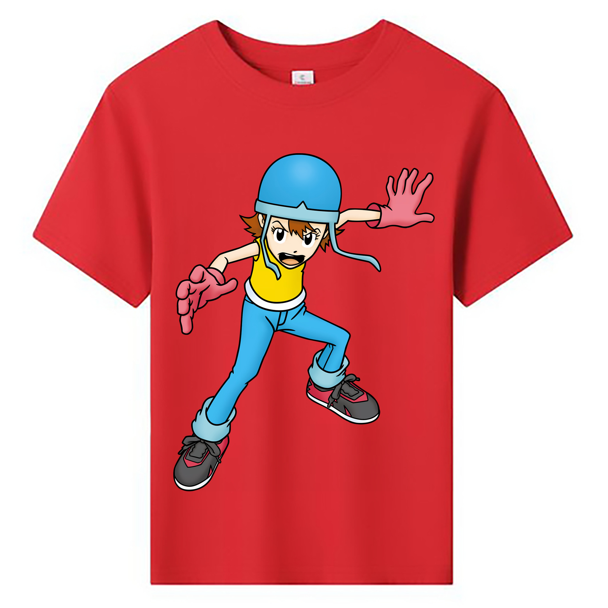 （画像用） Digimon デジタルモンスター/デジモン 綿100％キッズTシャツ（フロントプリント）