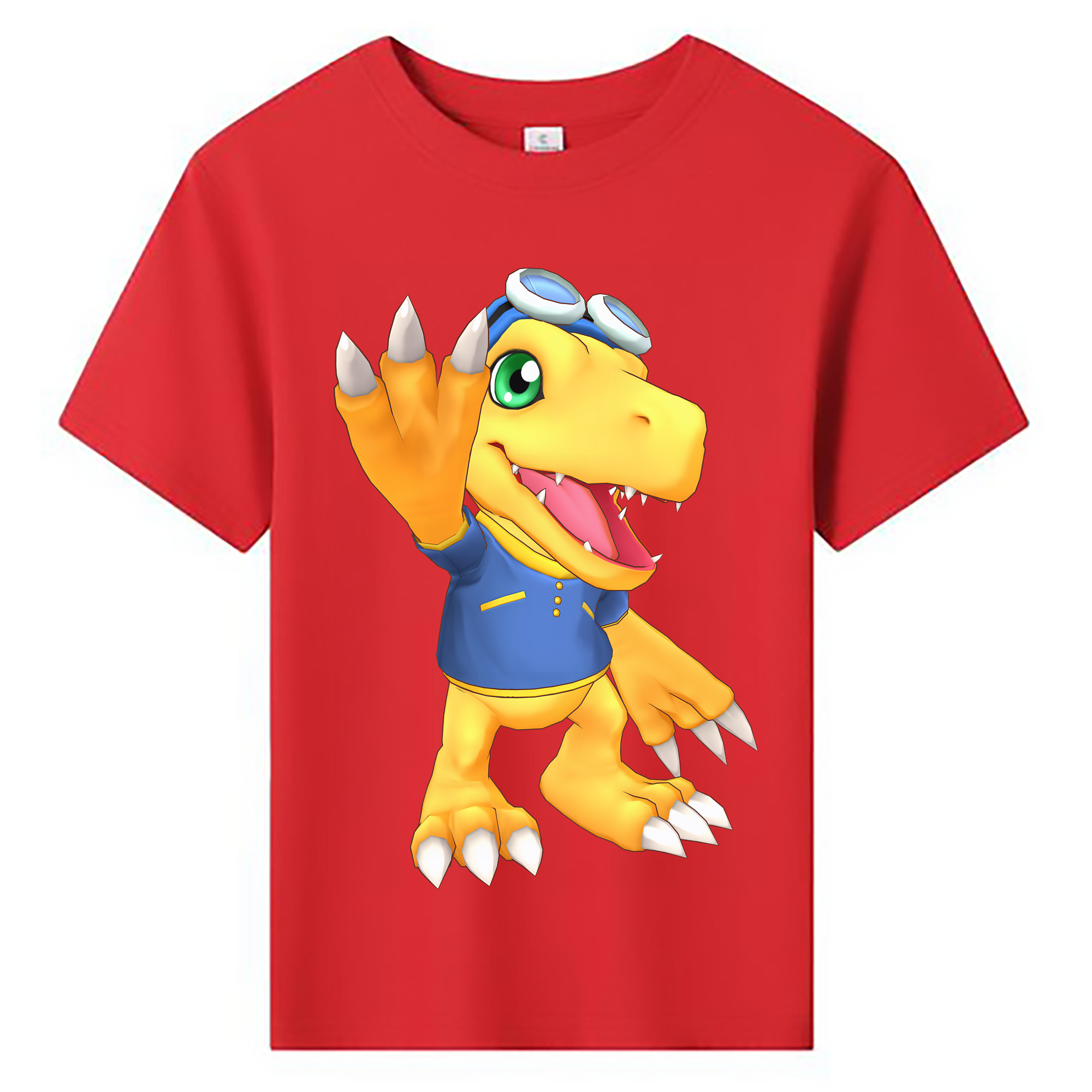 （画像用） Digimon デジタルモンスター/デジモン 綿100％キッズTシャツ（フロントプリント）