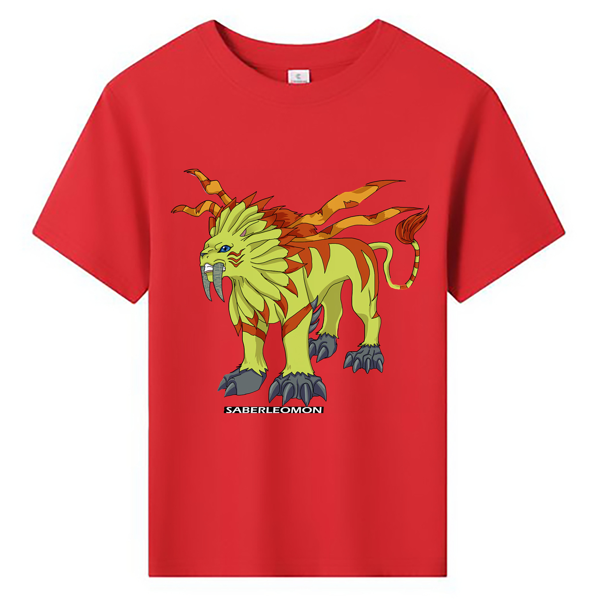 （画像用） Digimon デジタルモンスター/デジモン 綿100％キッズTシャツ（フロントプリント）