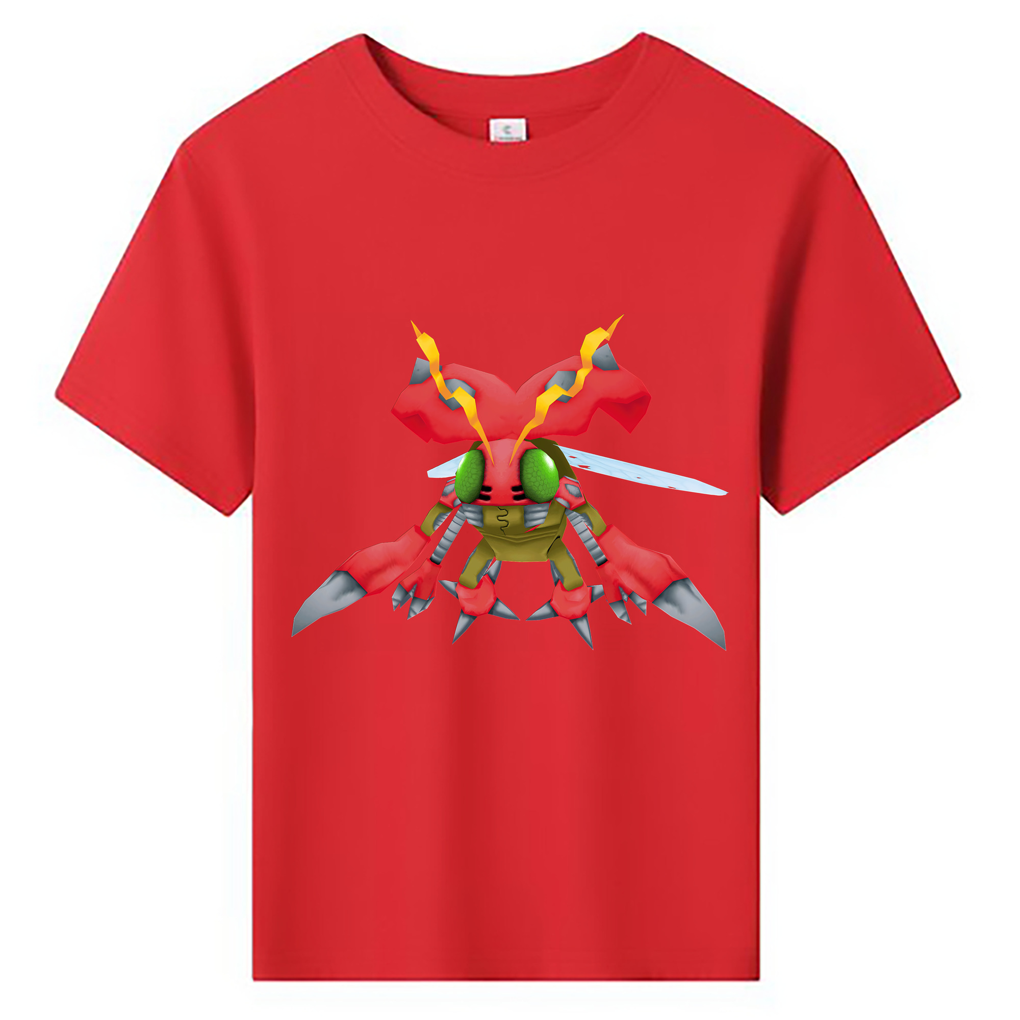 （画像用） Digimon デジタルモンスター/デジモン 綿100％キッズTシャツ（フロントプリント）