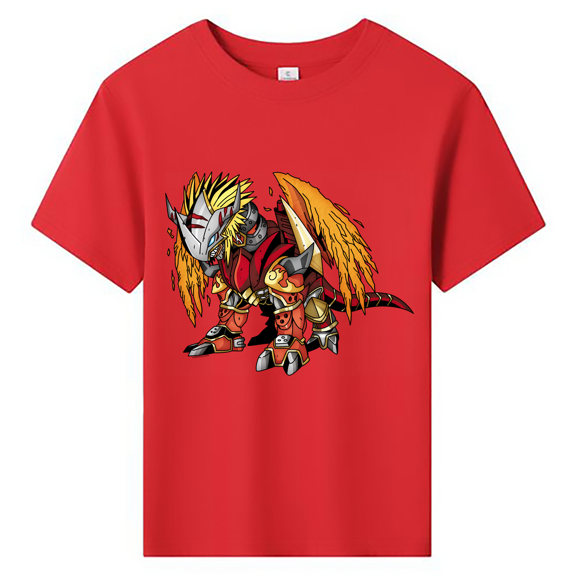 （画像用） Digimon デジタルモンスター/デジモン 綿100％キッズTシャツ（フロントプリント）