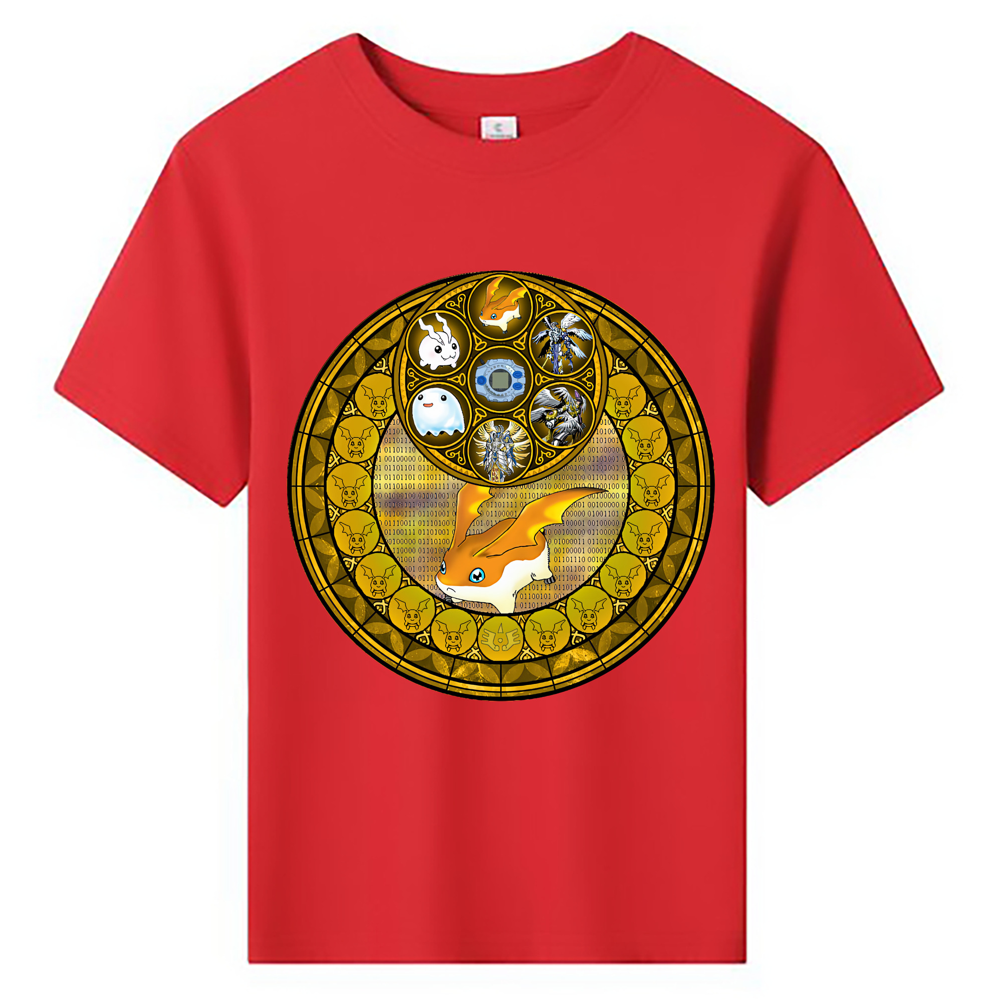 （画像用） Digimon デジタルモンスター/デジモン 綿100％キッズTシャツ（フロントプリント）