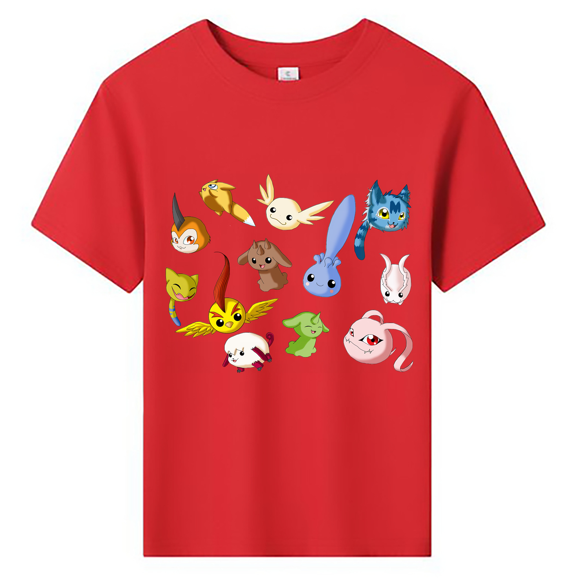 （画像用） Digimon デジタルモンスター/デジモン 綿100％キッズTシャツ（フロントプリント）