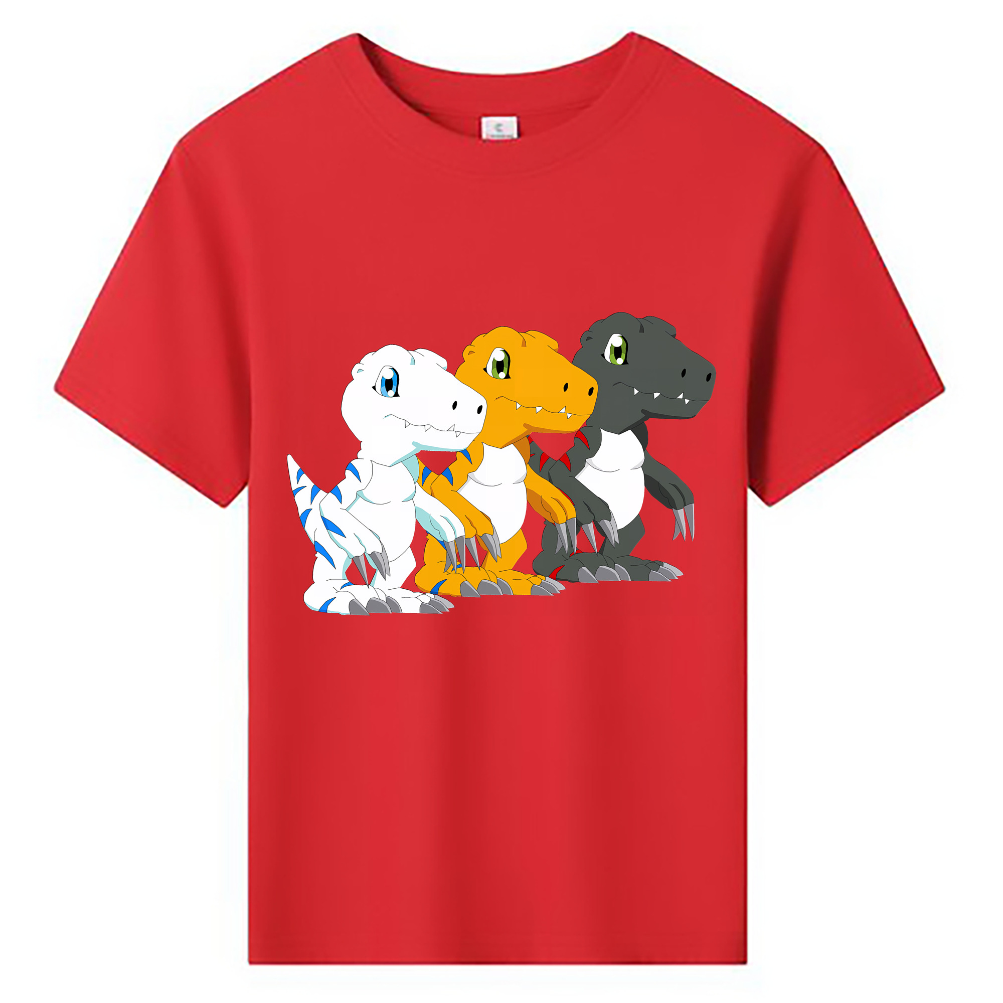 （画像用） Digimon デジタルモンスター/デジモン 綿100％キッズTシャツ（フロントプリント）