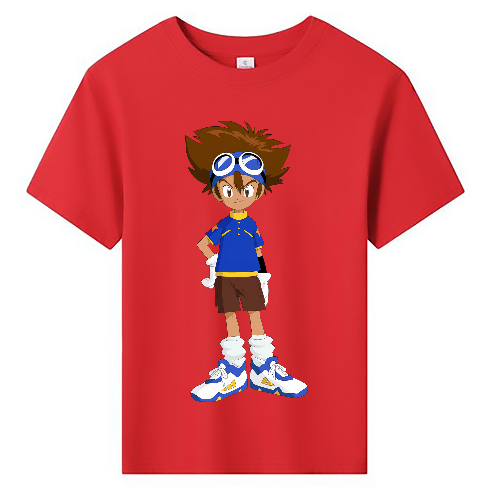 （画像用） Digimon デジタルモンスター/デジモン 綿100％キッズTシャツ（フロントプリント）