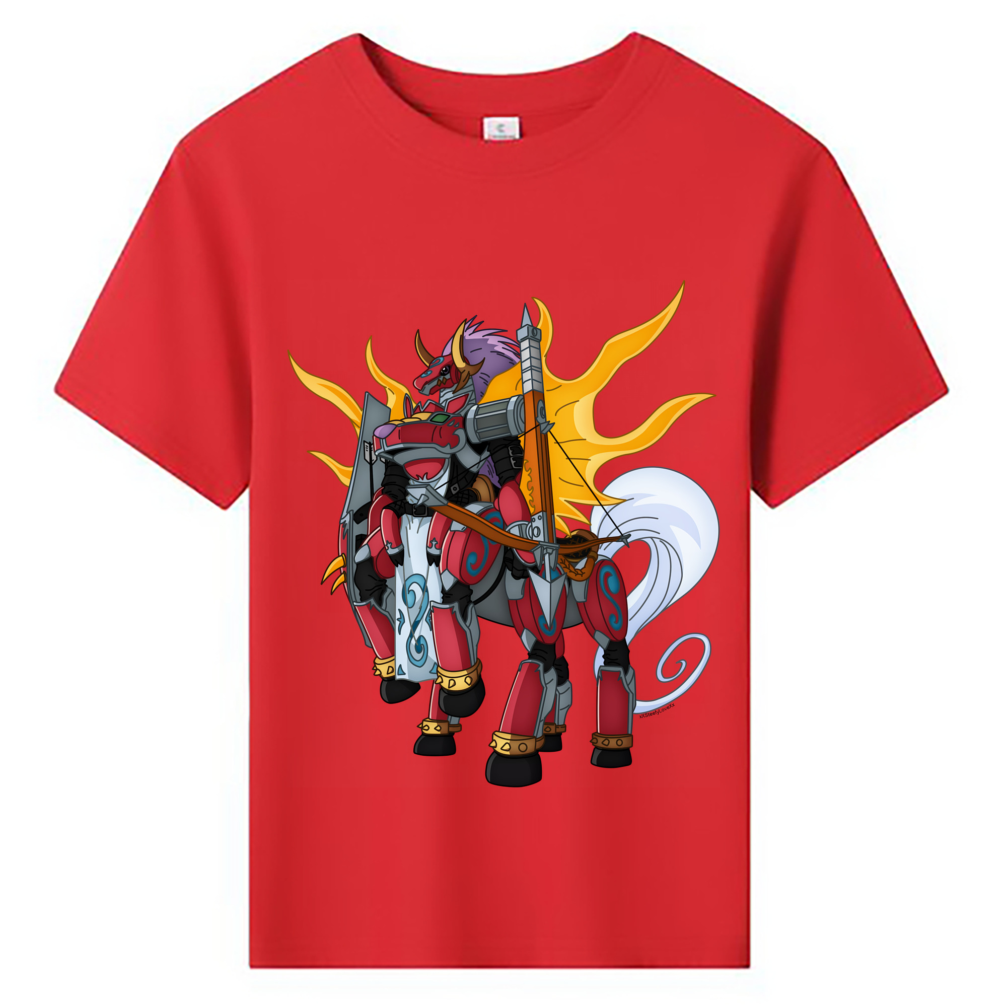 （画像用） Digimon デジタルモンスター/デジモン 綿100％キッズTシャツ（フロントプリント）