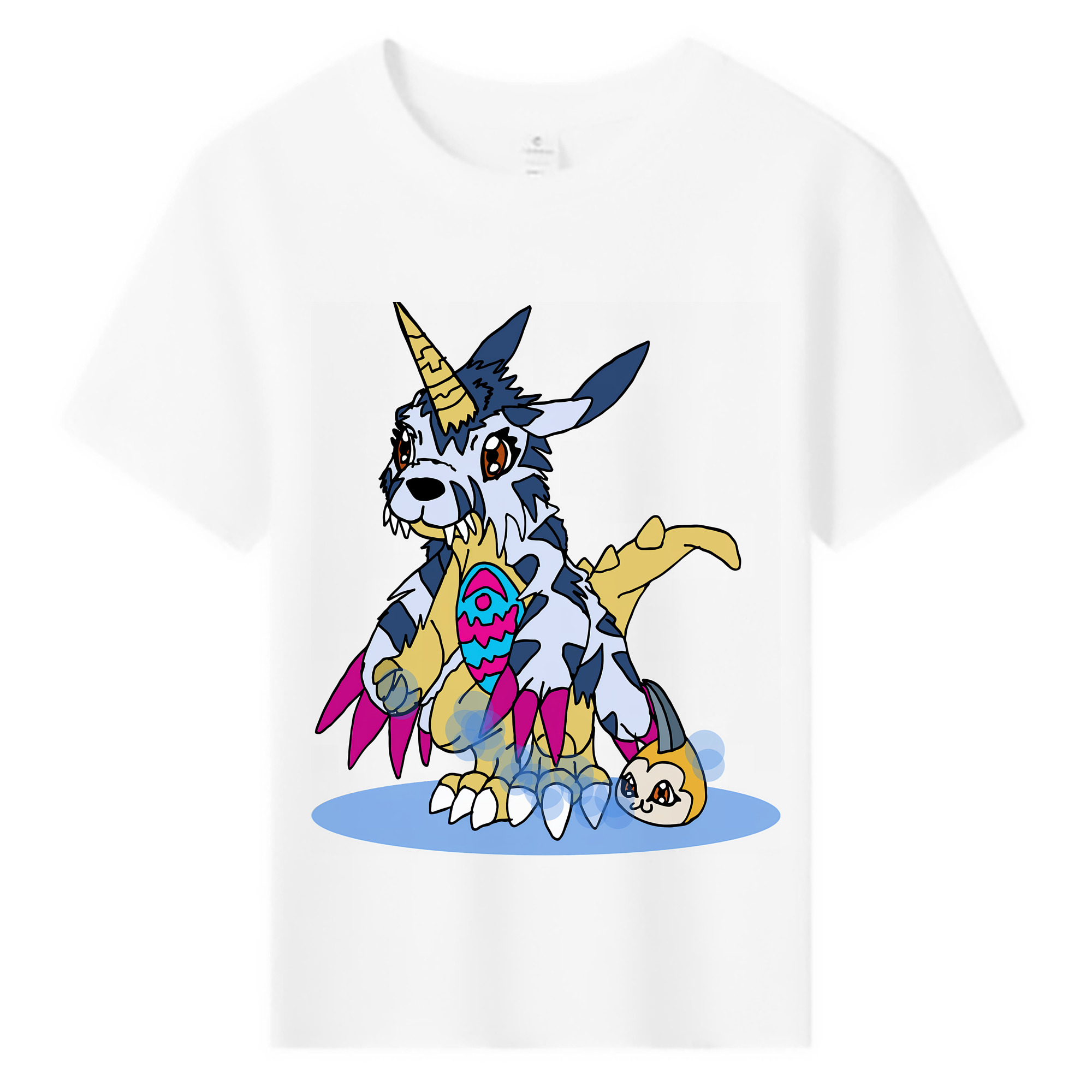 （画像用） Digimon デジタルモンスター/デジモン 綿100％キッズTシャツ（フロントプリント）