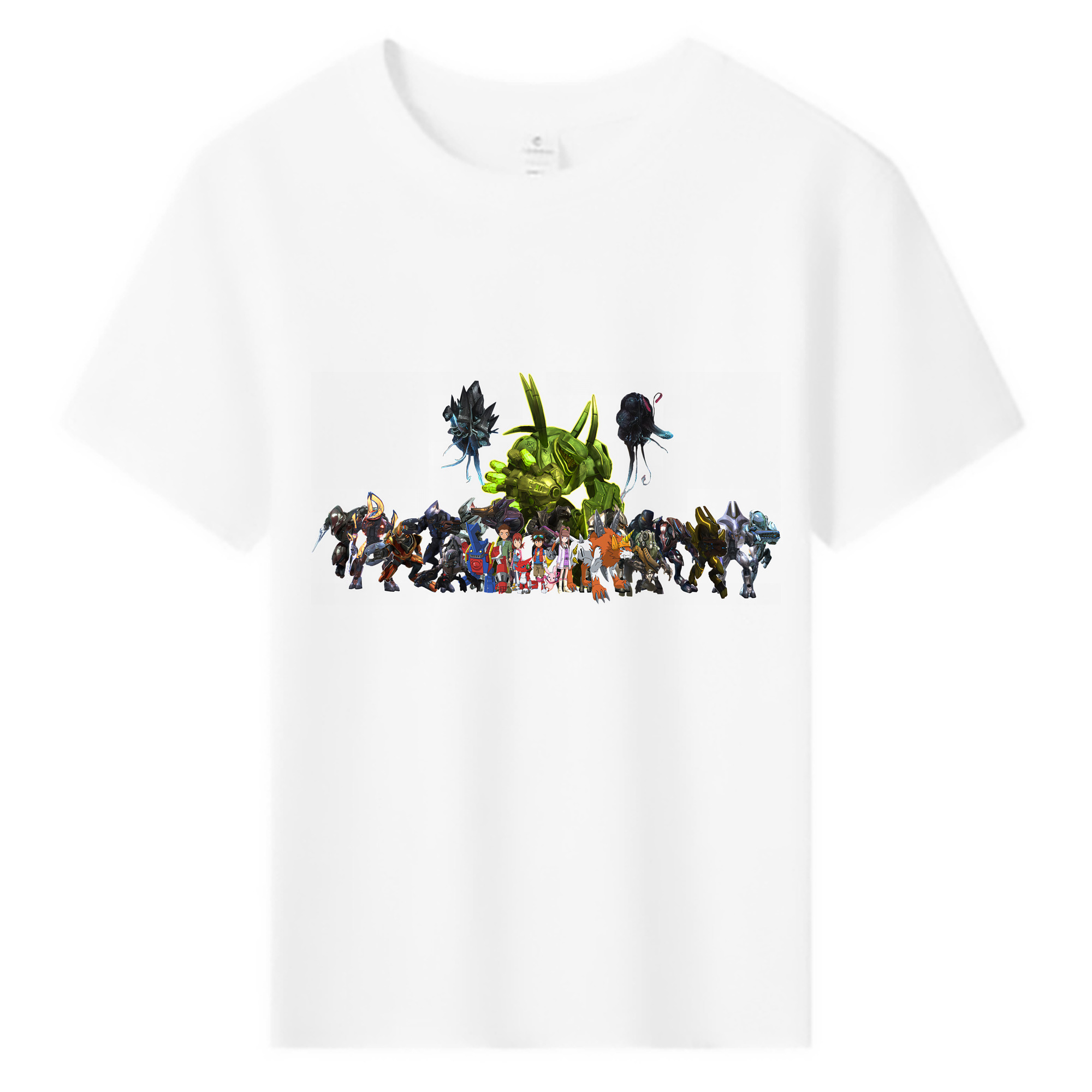 （画像用） Digimon デジタルモンスター/デジモン 綿100％キッズTシャツ（フロントプリント）