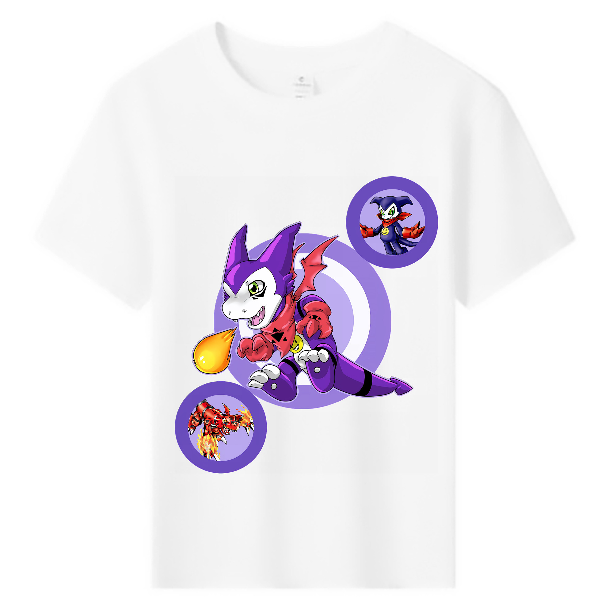 （画像用） Digimon デジタルモンスター/デジモン 綿100％キッズTシャツ（フロントプリント）