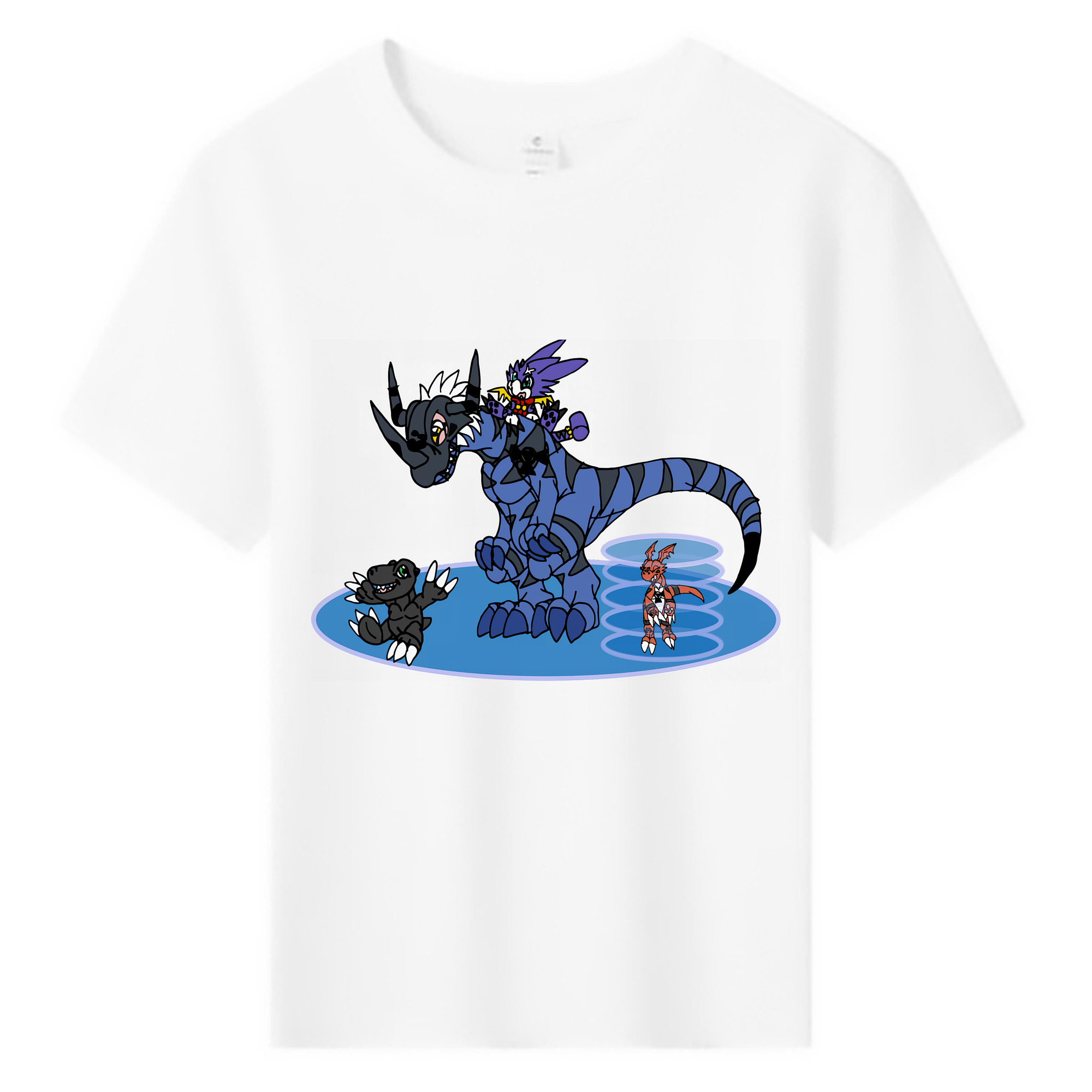 （画像用） Digimon デジタルモンスター/デジモン 綿100％キッズTシャツ（フロントプリント）