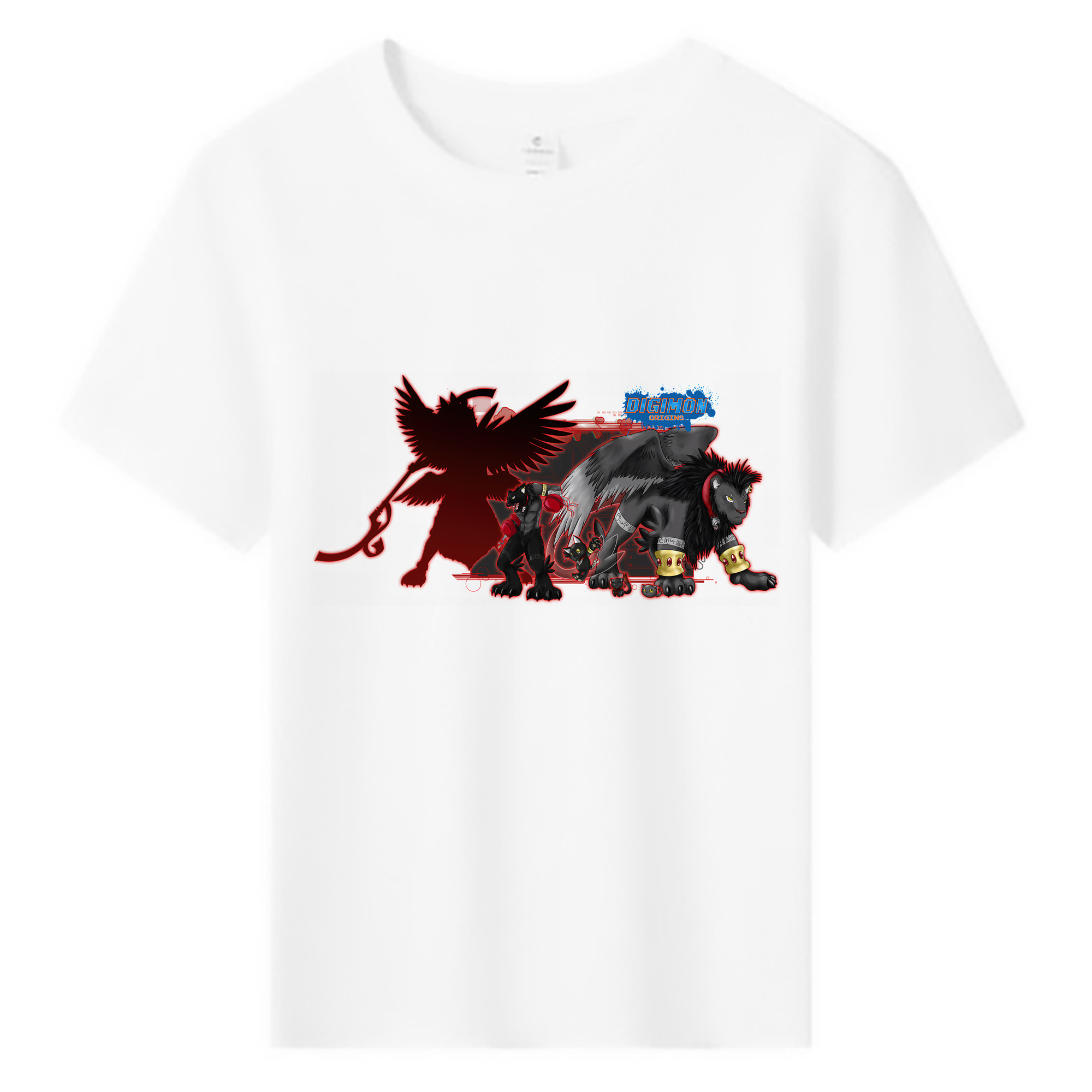 （画像用） Digimon デジタルモンスター/デジモン 綿100％キッズTシャツ（フロントプリント）
