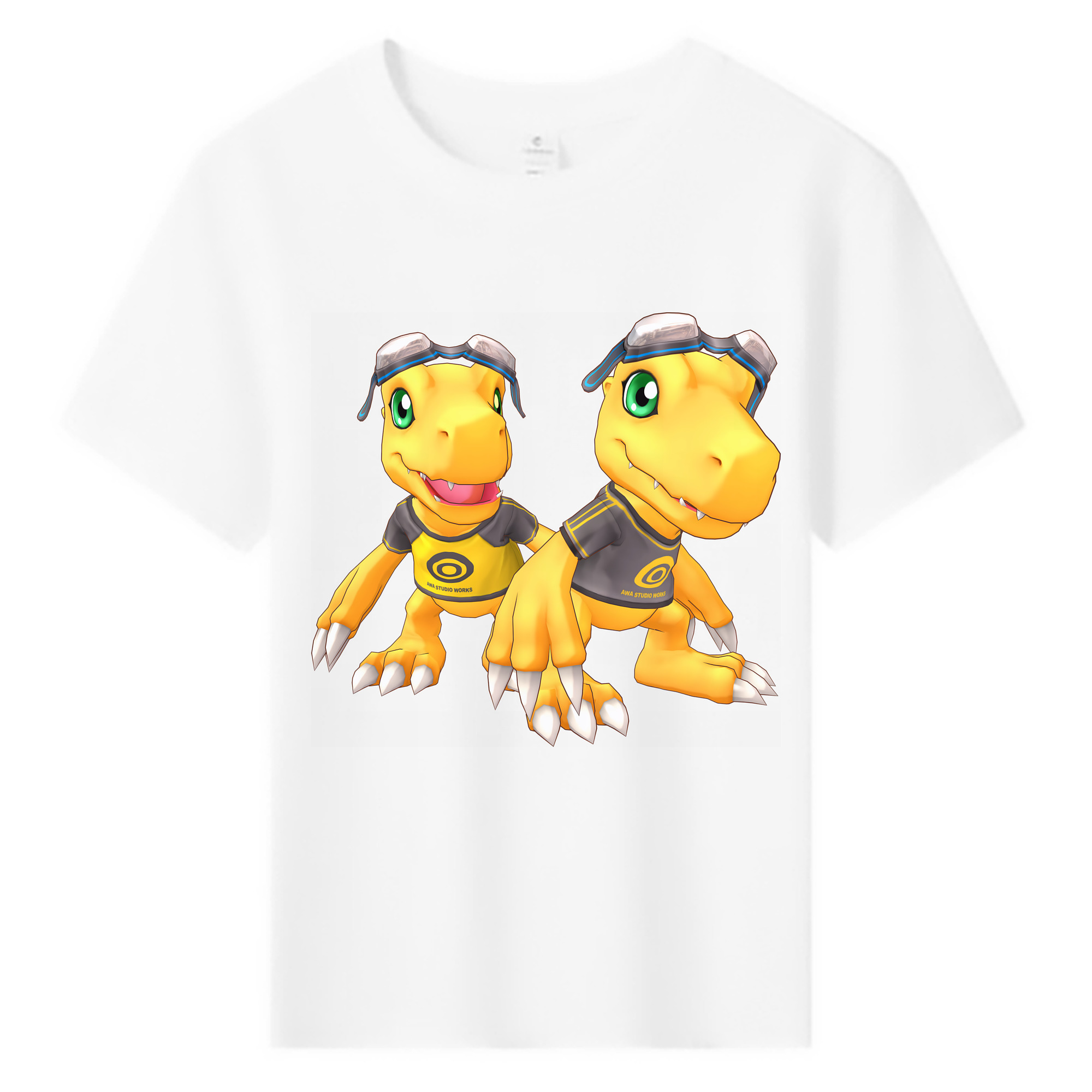 （画像用） Digimon デジタルモンスター/デジモン 綿100％キッズTシャツ（フロントプリント）