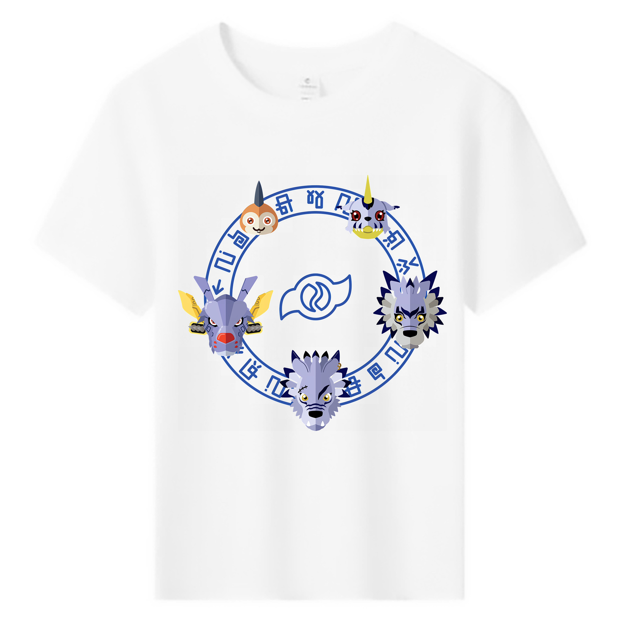 （画像用） Digimon デジタルモンスター/デジモン 綿100％キッズTシャツ（フロントプリント）