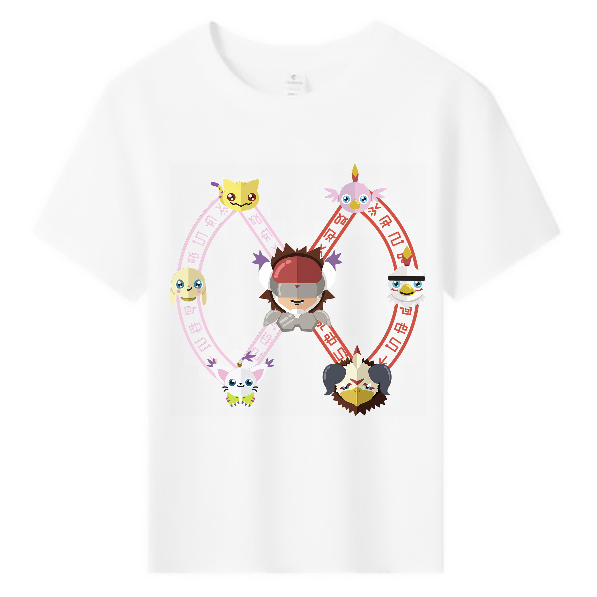 （画像用） Digimon デジタルモンスター/デジモン 綿100％キッズTシャツ（フロントプリント）