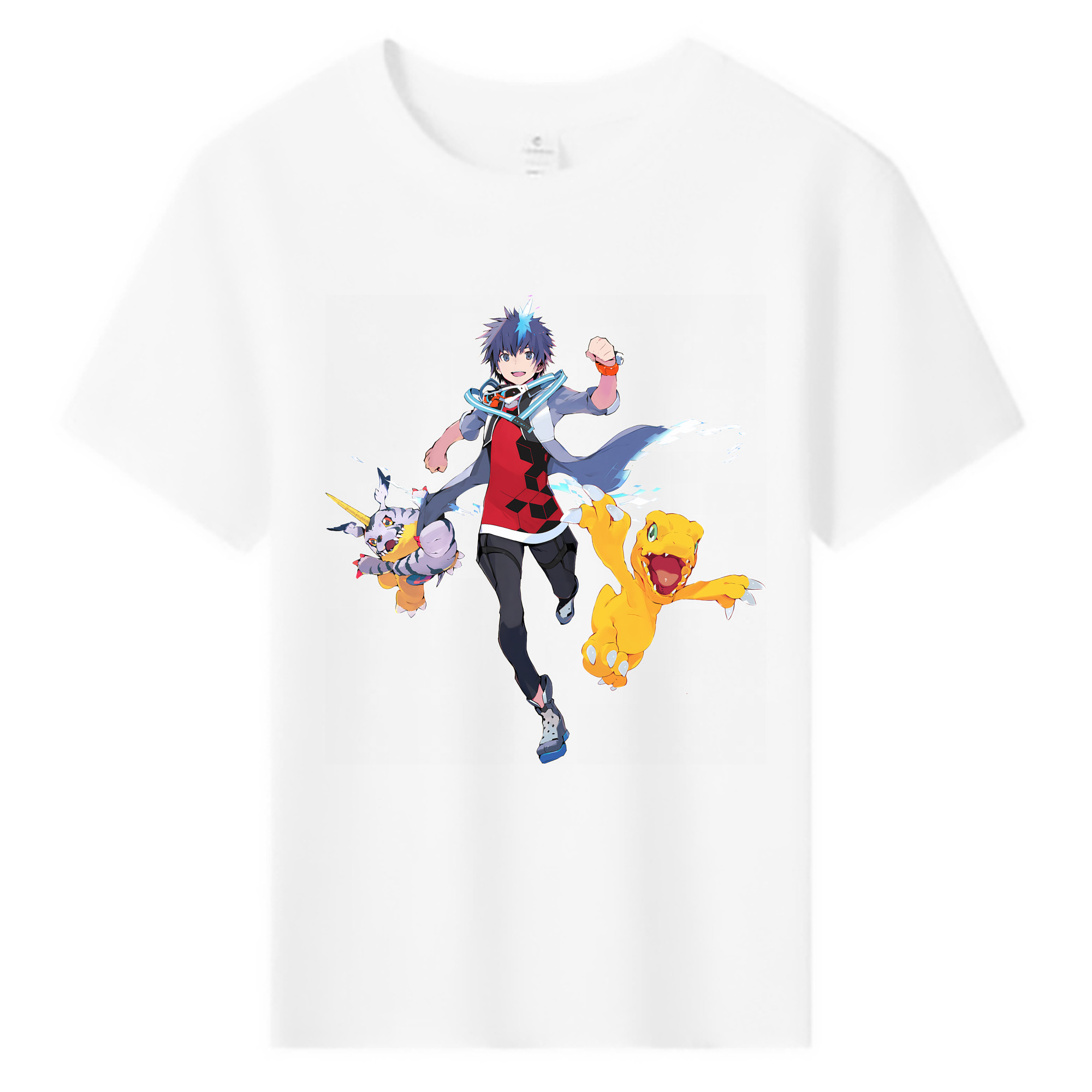 （画像用） Digimon デジタルモンスター/デジモン 綿100％キッズTシャツ（フロントプリント）