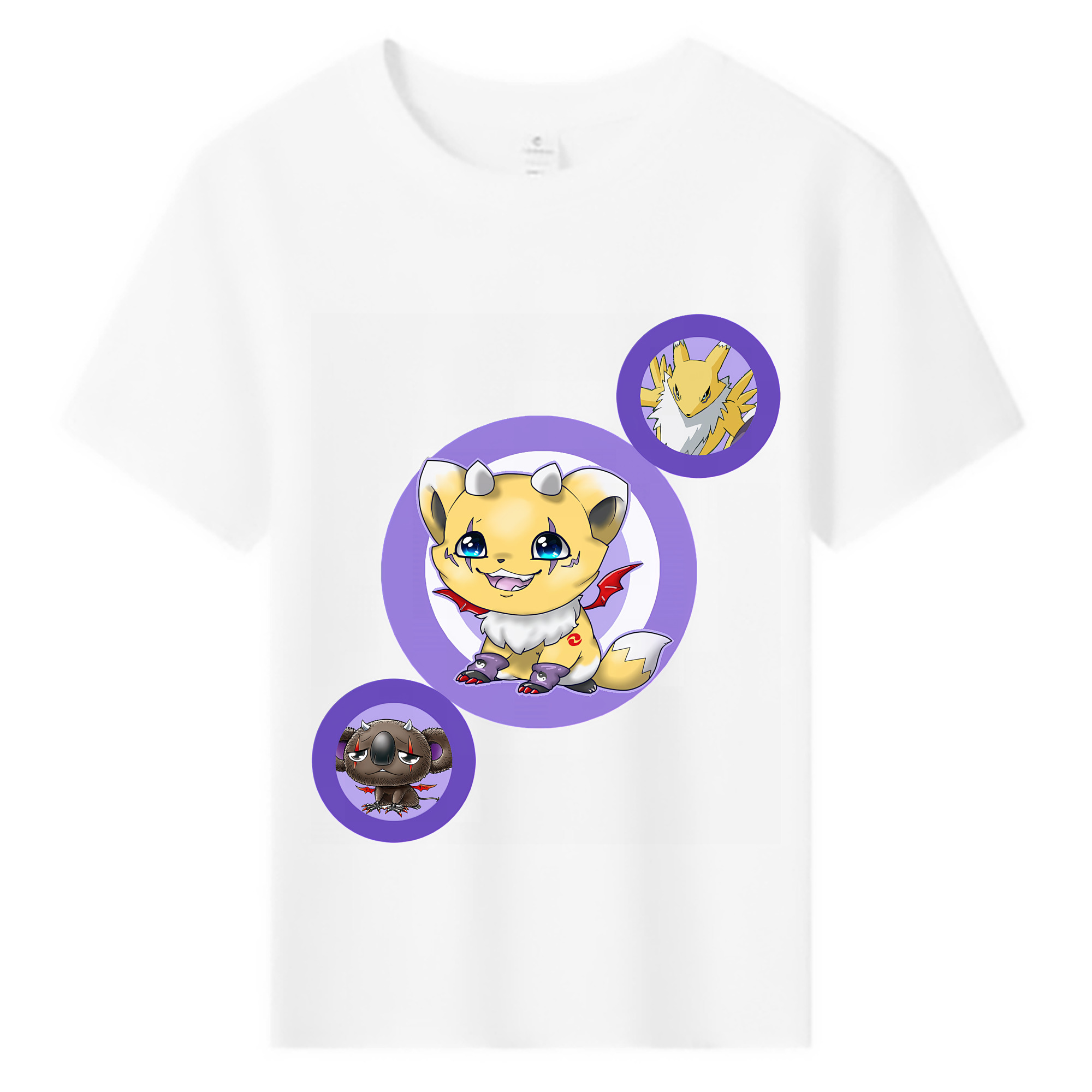 （画像用） Digimon デジタルモンスター/デジモン 綿100％キッズTシャツ（フロントプリント）