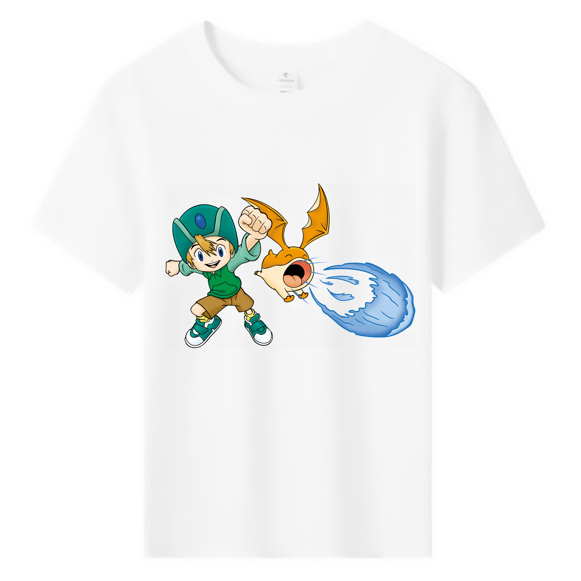 （画像用） Digimon デジタルモンスター/デジモン 綿100％キッズTシャツ（フロントプリント）