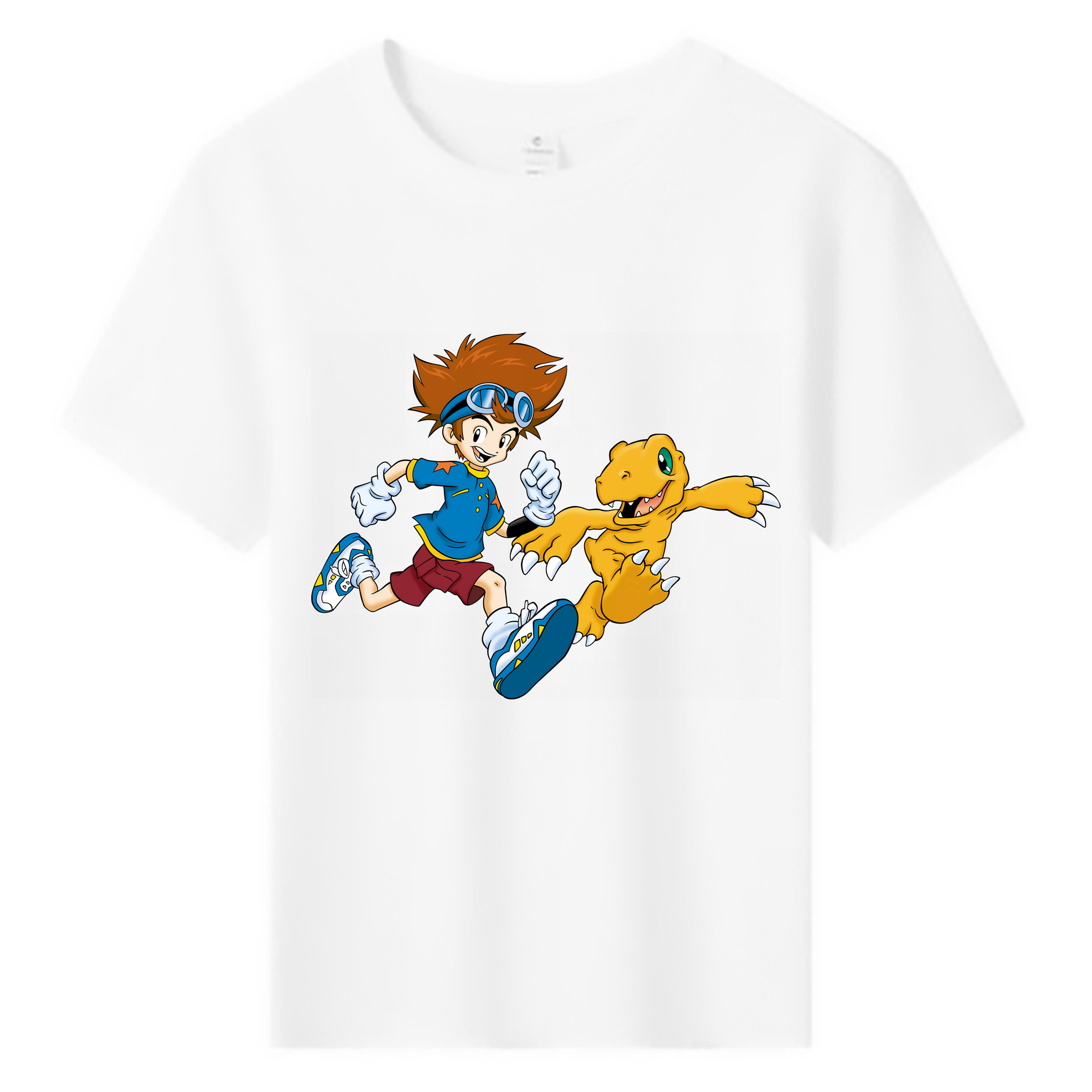 （画像用） Digimon デジタルモンスター/デジモン 綿100％キッズTシャツ（フロントプリント）