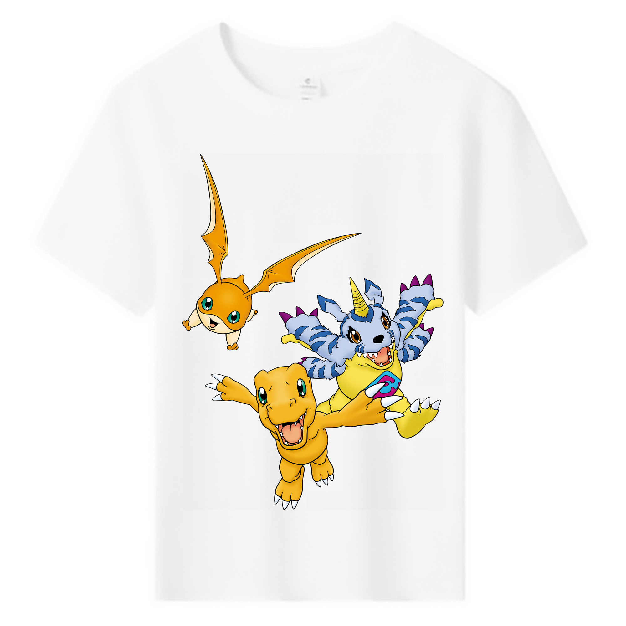 （画像用） Digimon デジタルモンスター/デジモン 綿100％キッズTシャツ（フロントプリント）