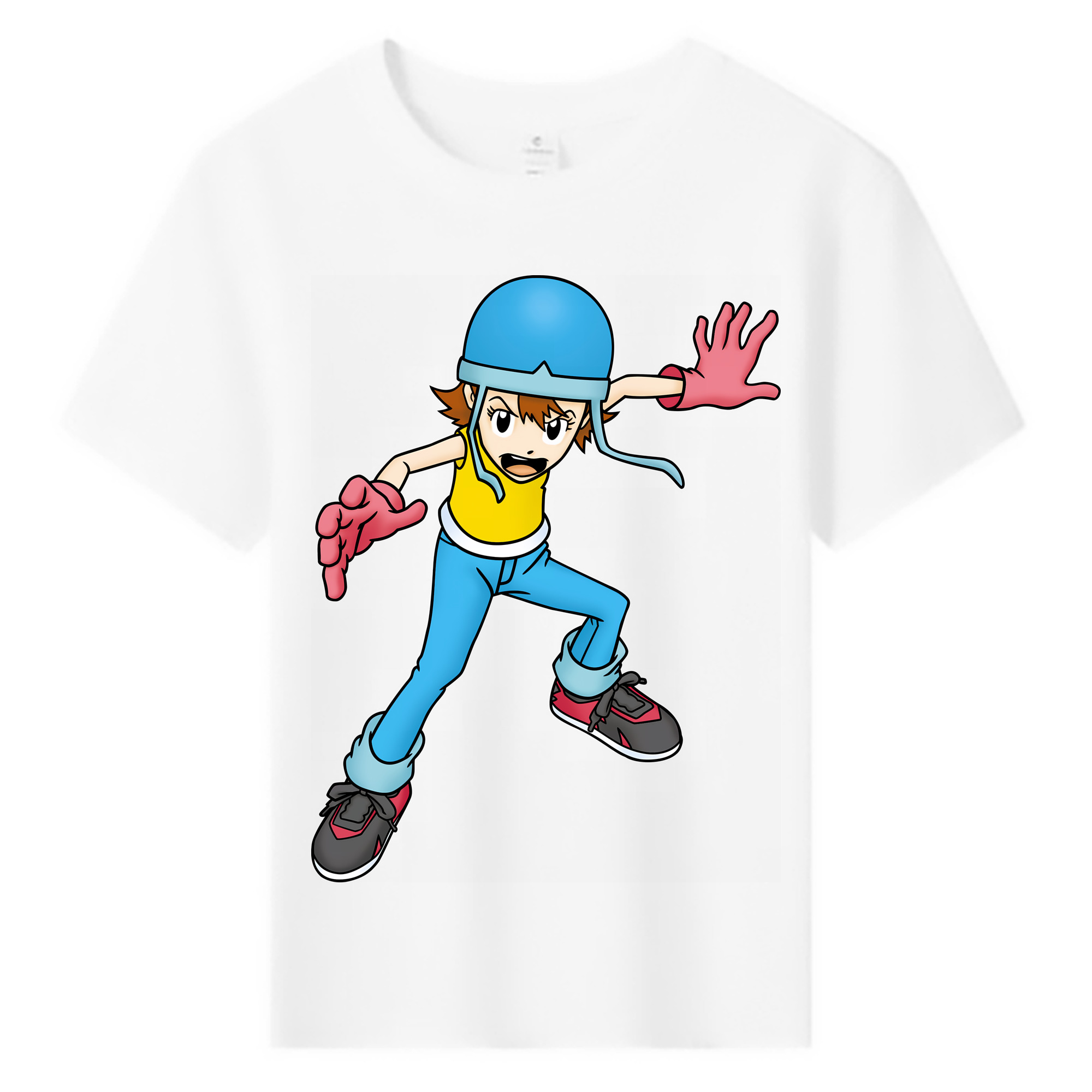 （画像用） Digimon デジタルモンスター/デジモン 綿100％キッズTシャツ（フロントプリント）