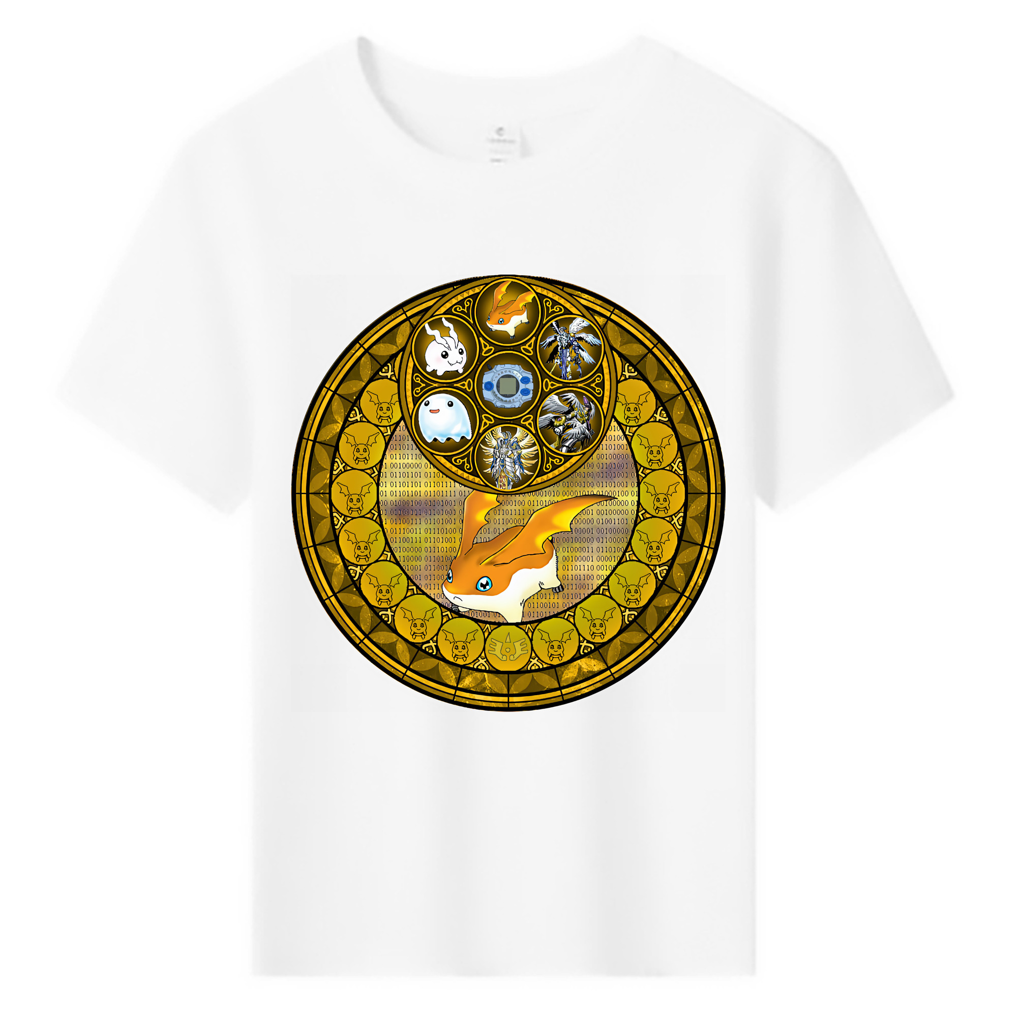 （画像用） Digimon デジタルモンスター/デジモン 綿100％キッズTシャツ（フロントプリント）