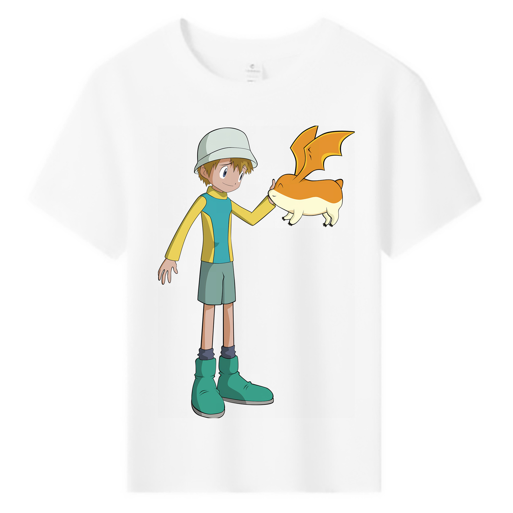 （画像用） Digimon デジタルモンスター/デジモン 綿100％キッズTシャツ（フロントプリント）