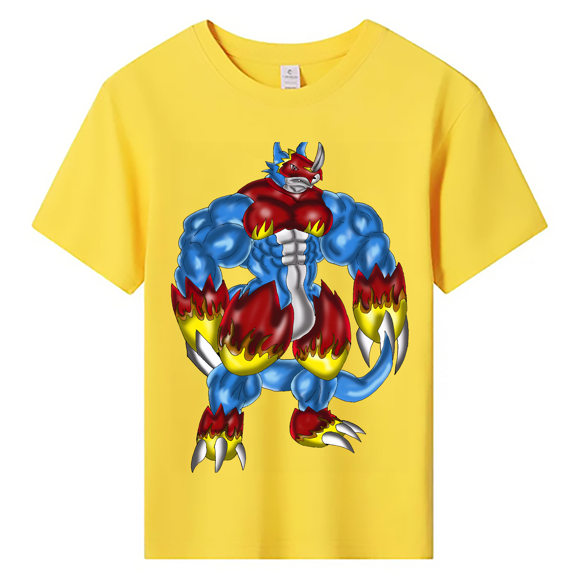 （画像用） Digimon デジタルモンスター/デジモン 綿100％キッズTシャツ（フロントプリント）