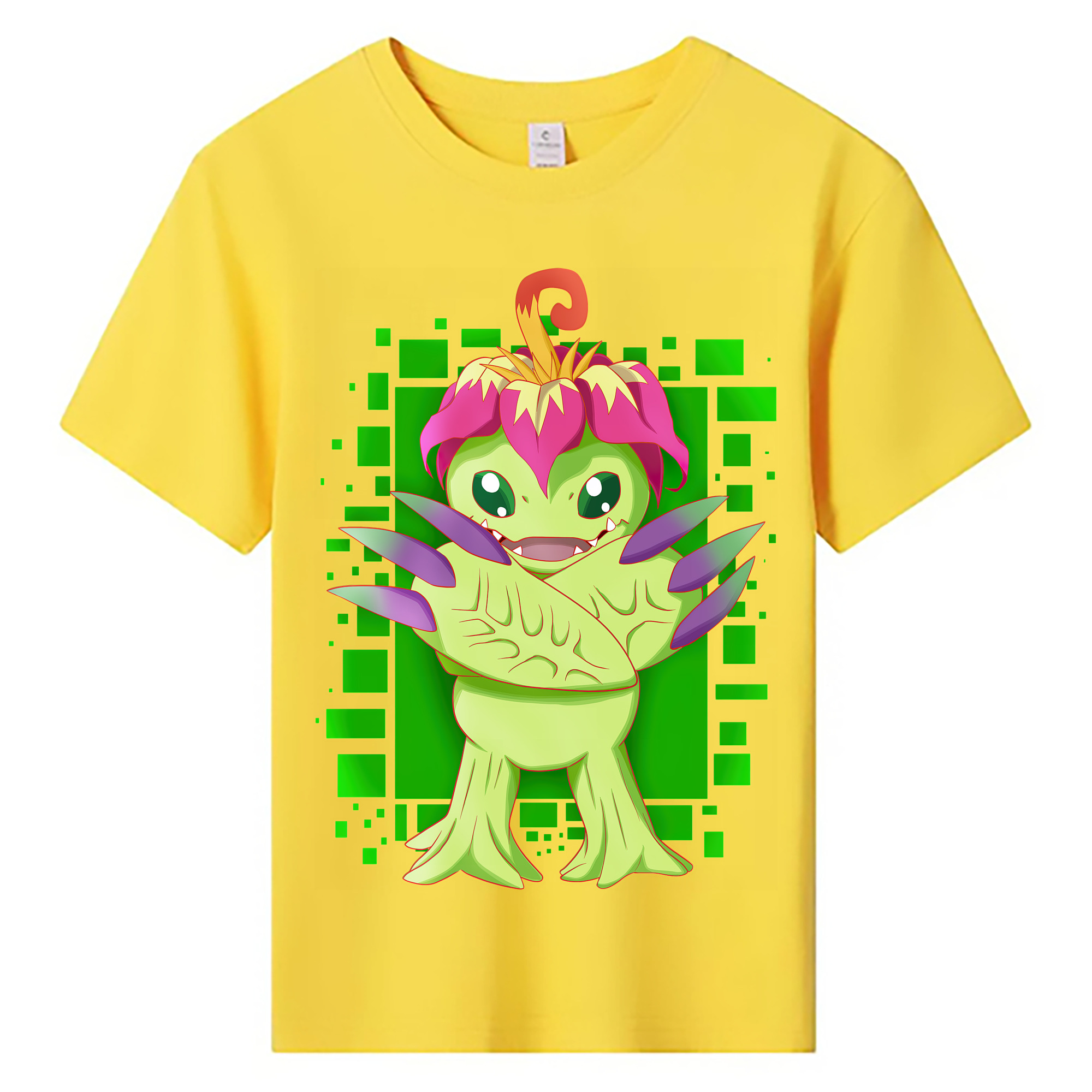 （画像用） Digimon デジタルモンスター/デジモン 綿100％キッズTシャツ（フロントプリント）