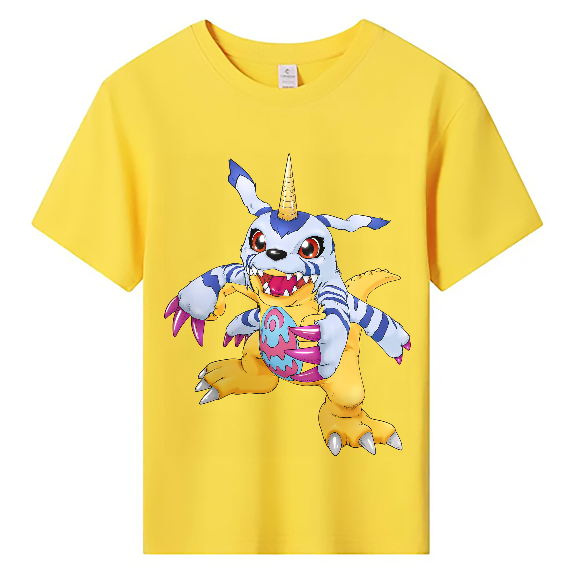 （画像用） Digimon デジタルモンスター/デジモン 綿100％キッズTシャツ（フロントプリント）