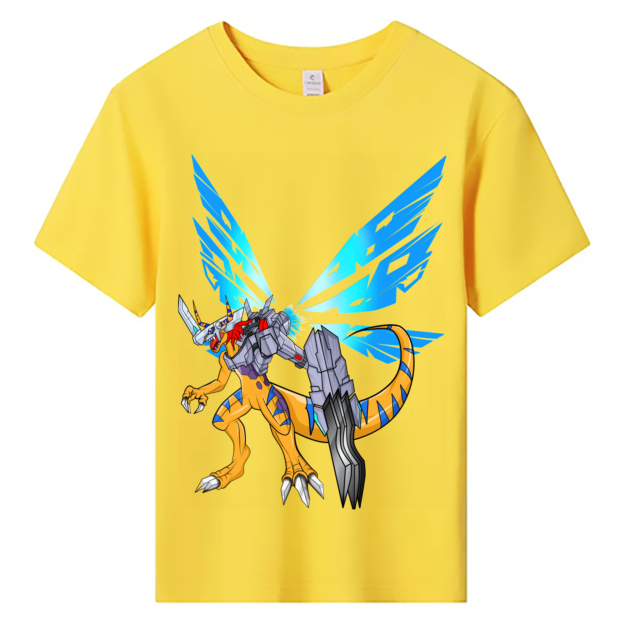 （画像用） Digimon デジタルモンスター/デジモン 綿100％キッズTシャツ（フロントプリント）