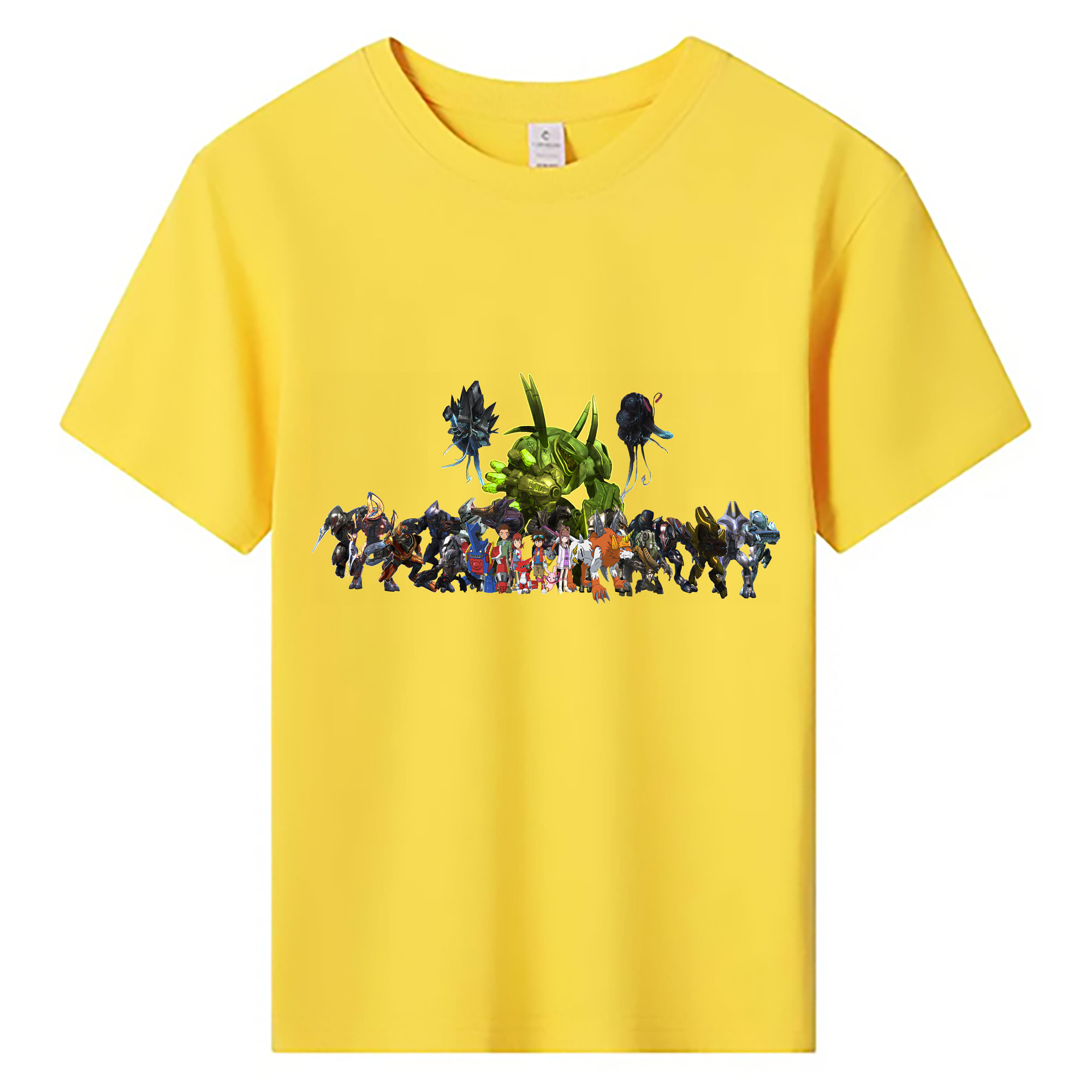 （画像用） Digimon デジタルモンスター/デジモン 綿100％キッズTシャツ（フロントプリント）