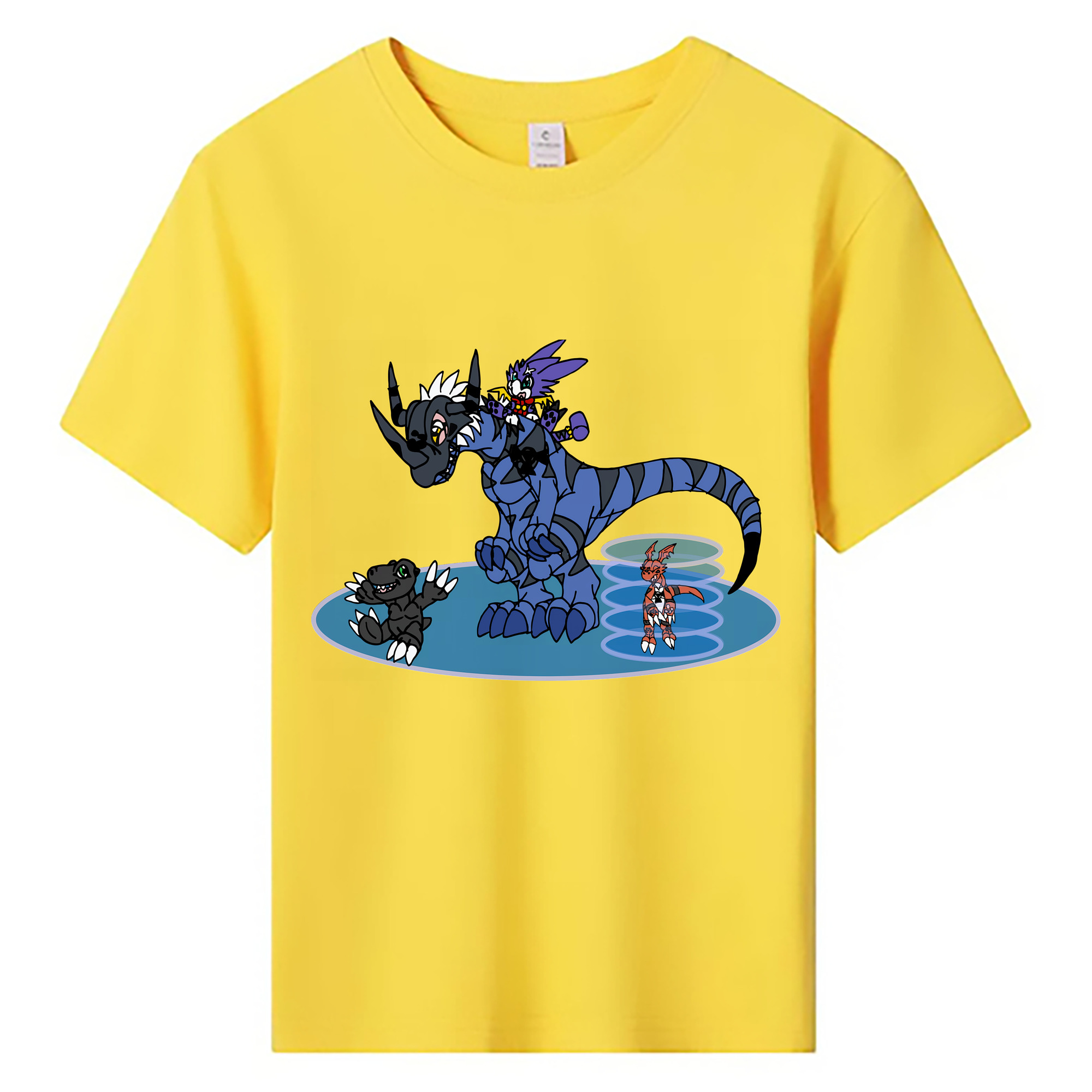 （画像用） Digimon デジタルモンスター/デジモン 綿100％キッズTシャツ（フロントプリント）
