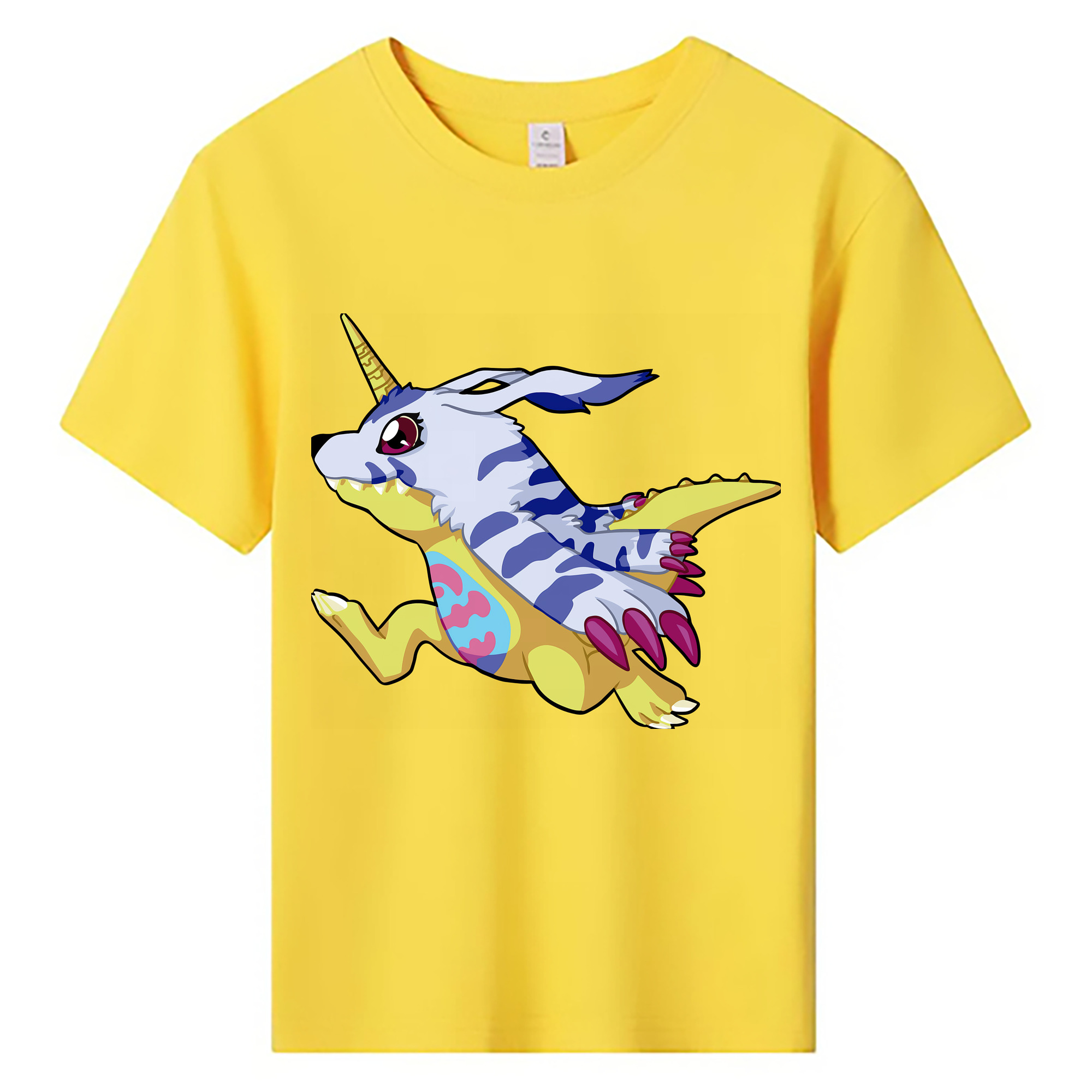 （画像用） Digimon デジタルモンスター/デジモン 綿100％キッズTシャツ（フロントプリント）