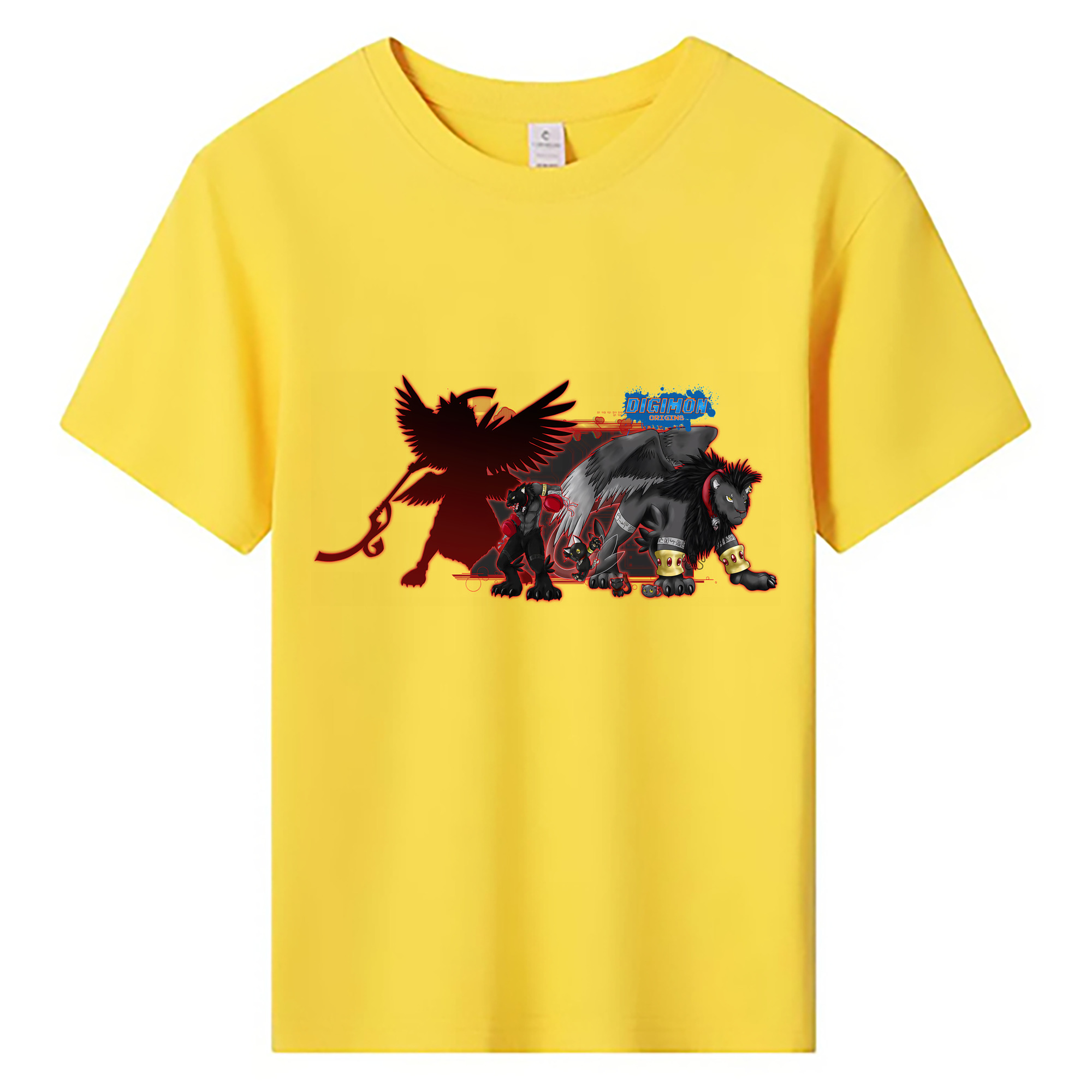 （画像用） Digimon デジタルモンスター/デジモン 綿100％キッズTシャツ（フロントプリント）