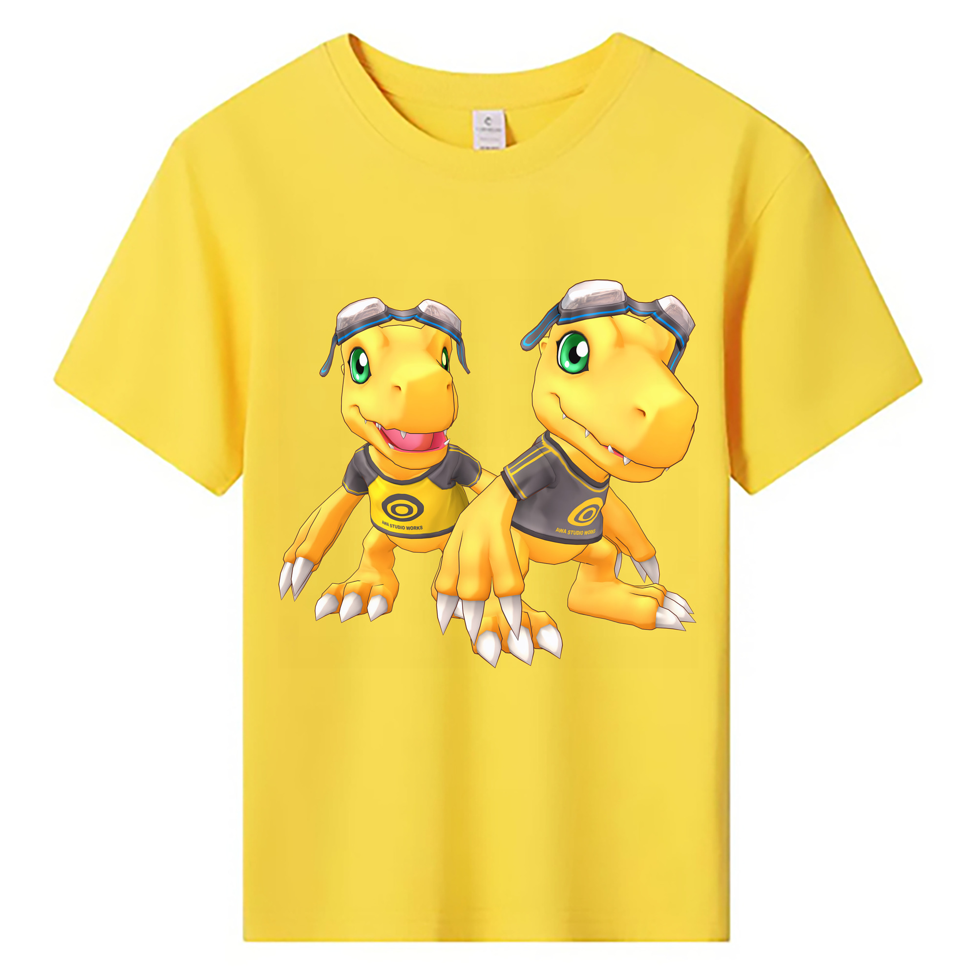 （画像用） Digimon デジタルモンスター/デジモン 綿100％キッズTシャツ（フロントプリント）