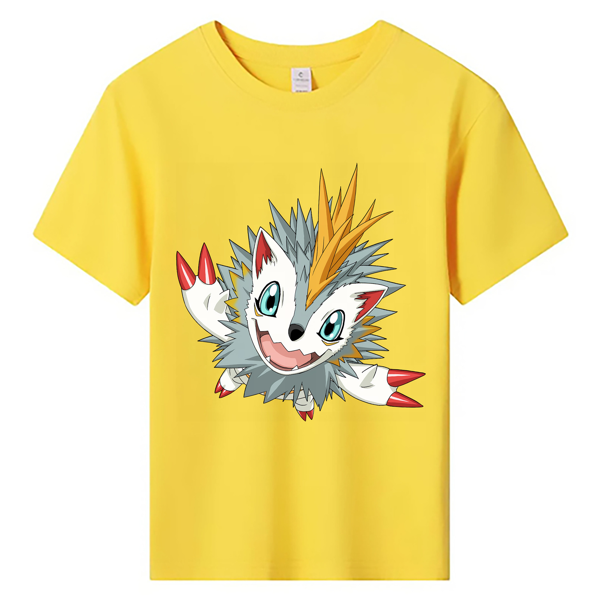 （画像用） Digimon デジタルモンスター/デジモン 綿100％キッズTシャツ（フロントプリント）
